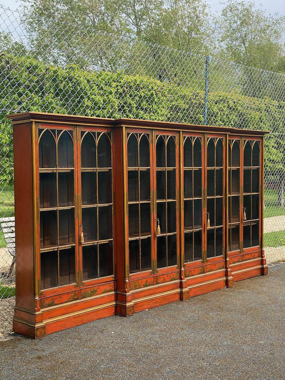 Magnificent Antique Library Bookcase Mahogany 19th Century Oxford University 5