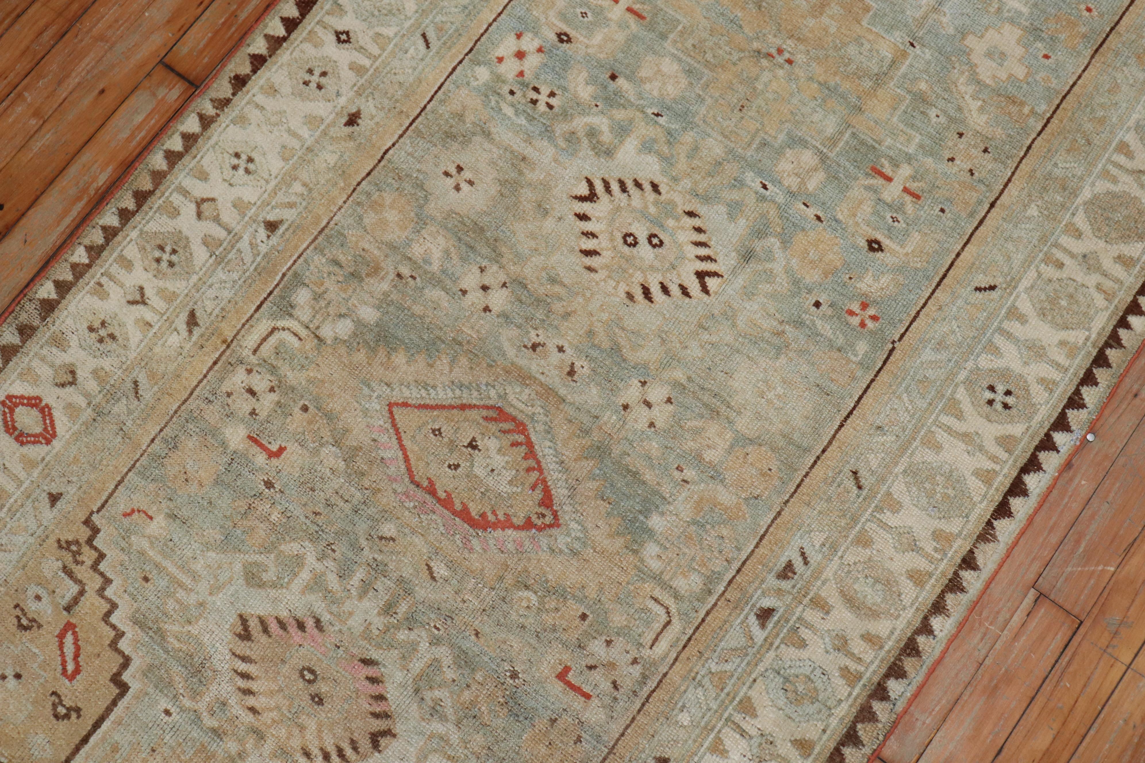 Magnificent Antique Muted Persian Malayer Runner For Sale 4