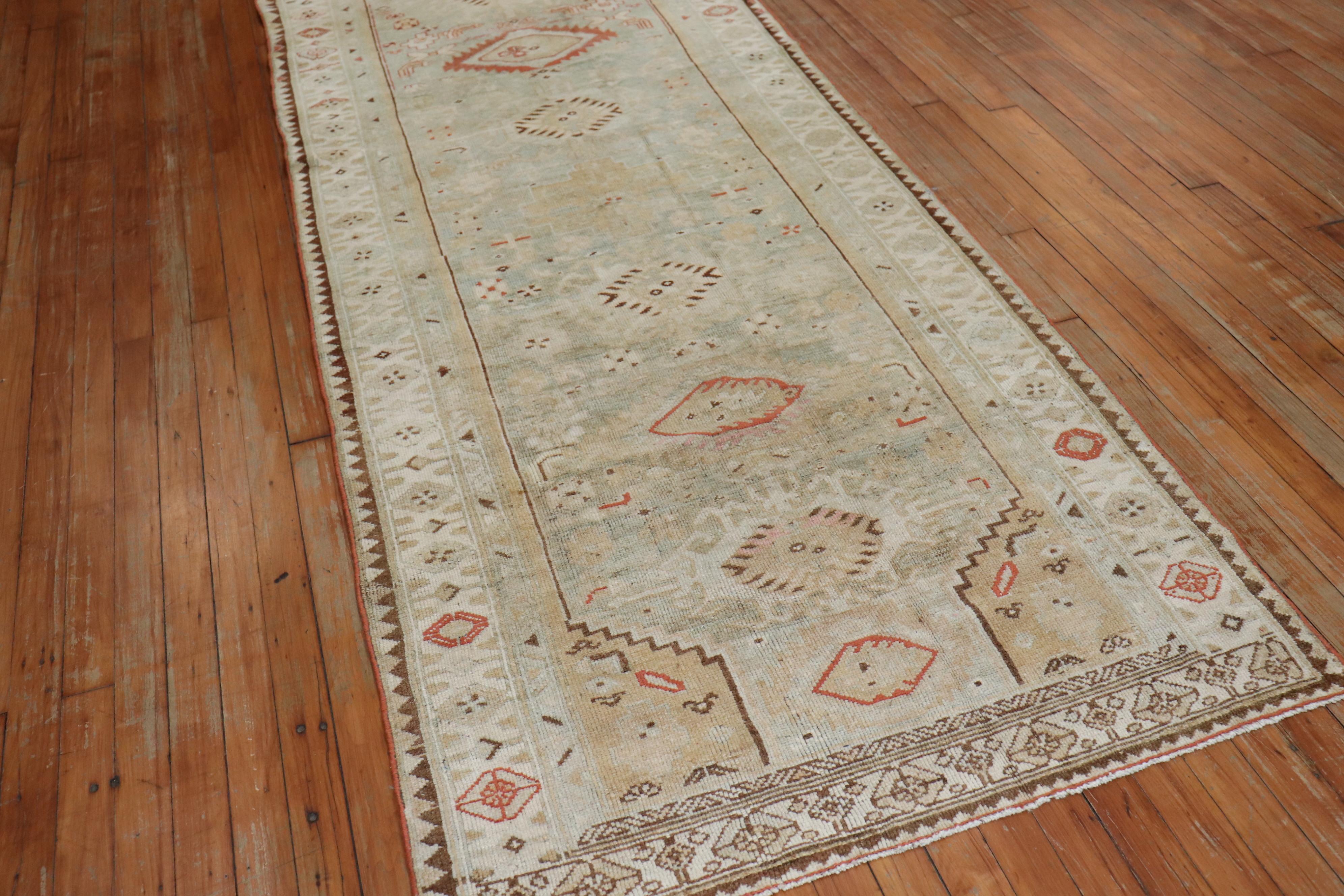 Magnificent Antique Muted Persian Malayer Runner In Good Condition For Sale In New York, NY