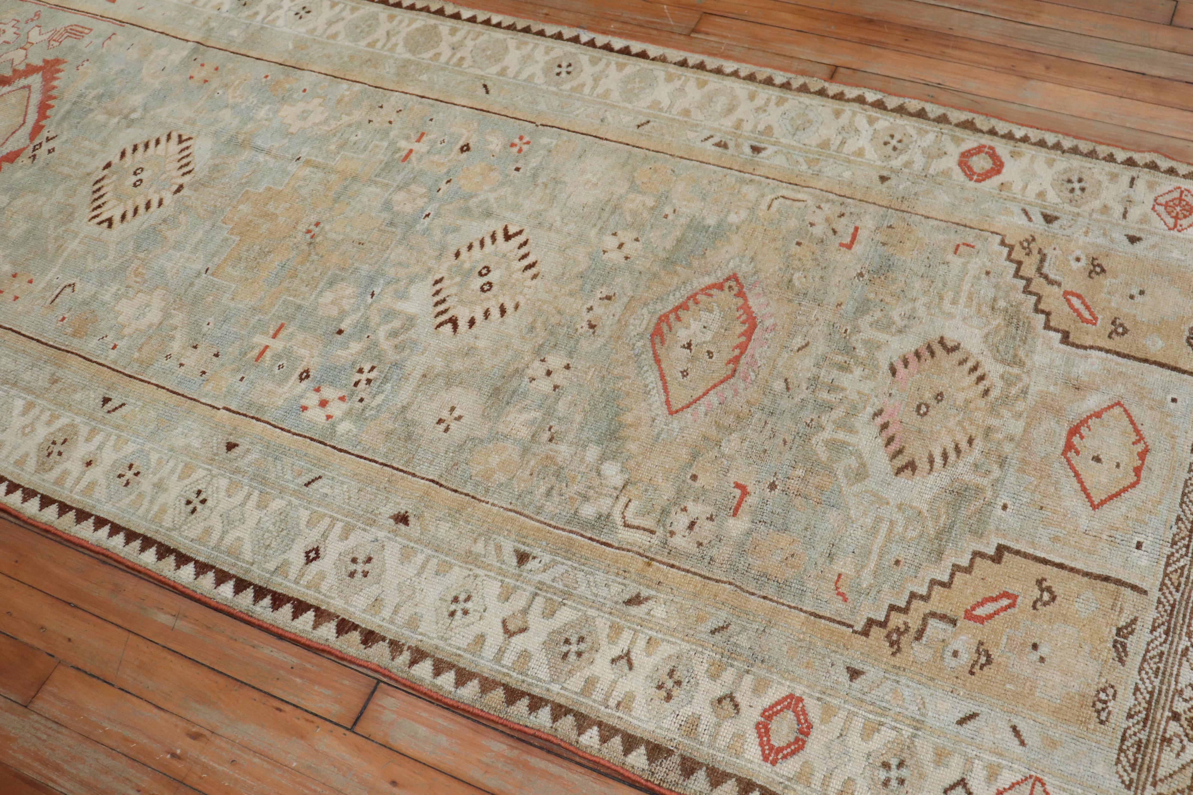Magnificent Antique Muted Persian Malayer Runner For Sale 2