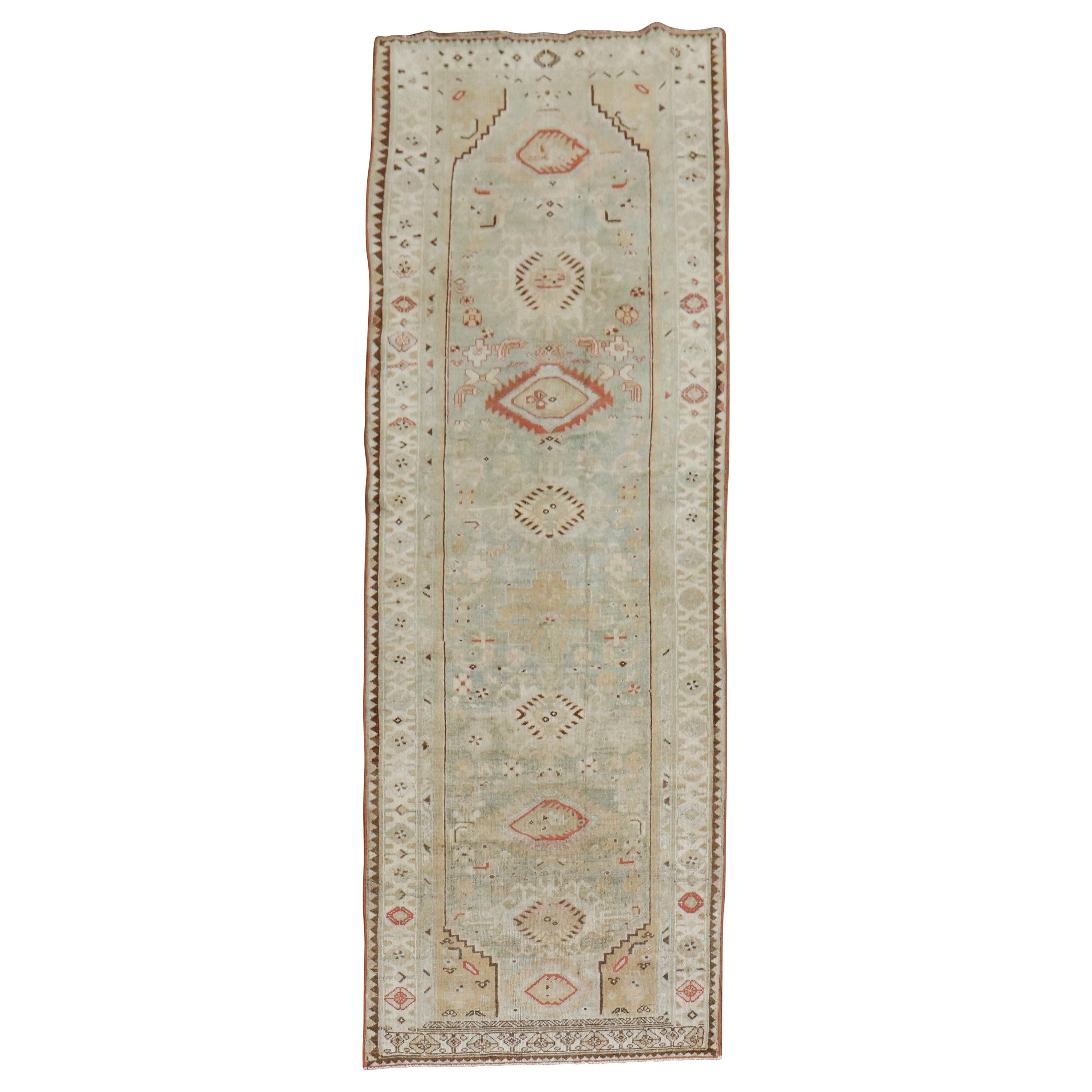Magnificent Antique Muted Persian Malayer Runner For Sale