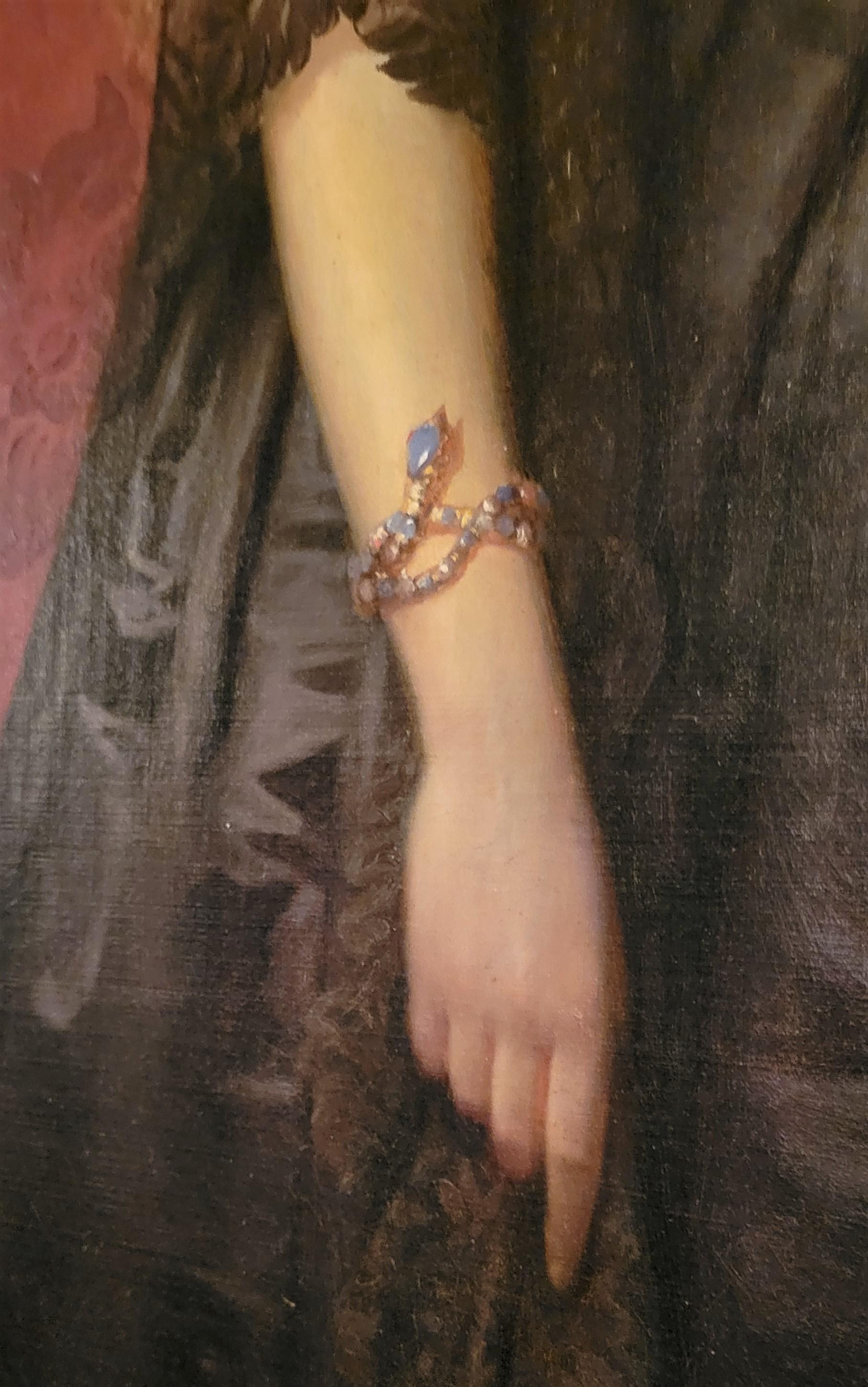 Magnífico Óleo Antiguo sobre Lienzo Pintura Retrato Firmado A. Robert en Bueno estado para la venta en New Orleans, LA
