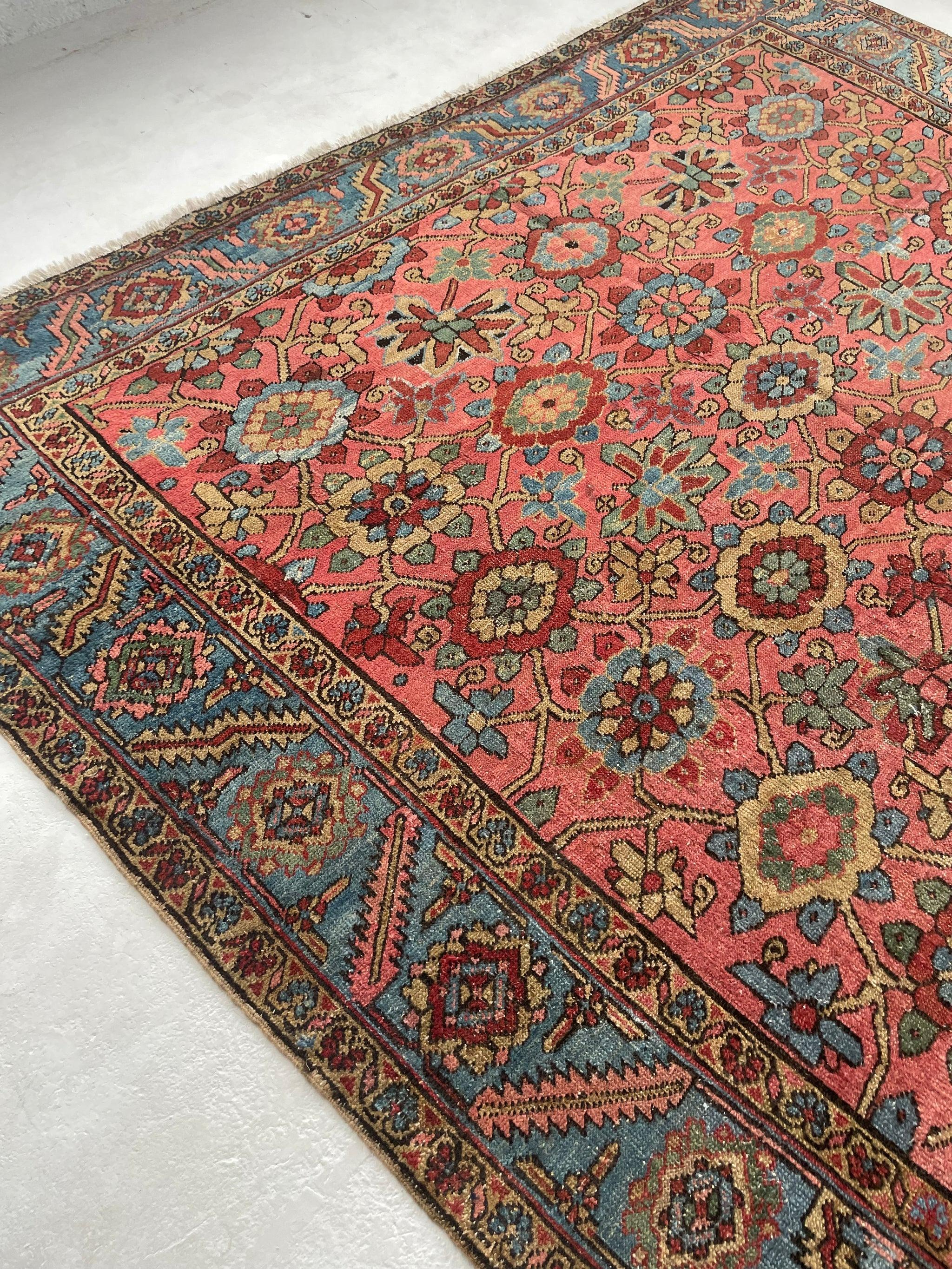 Prächtiger antiker persischer Heriz-Teppich mit seltenem Mina-Khani-Design, ca. 1920er Jahre im Angebot 6