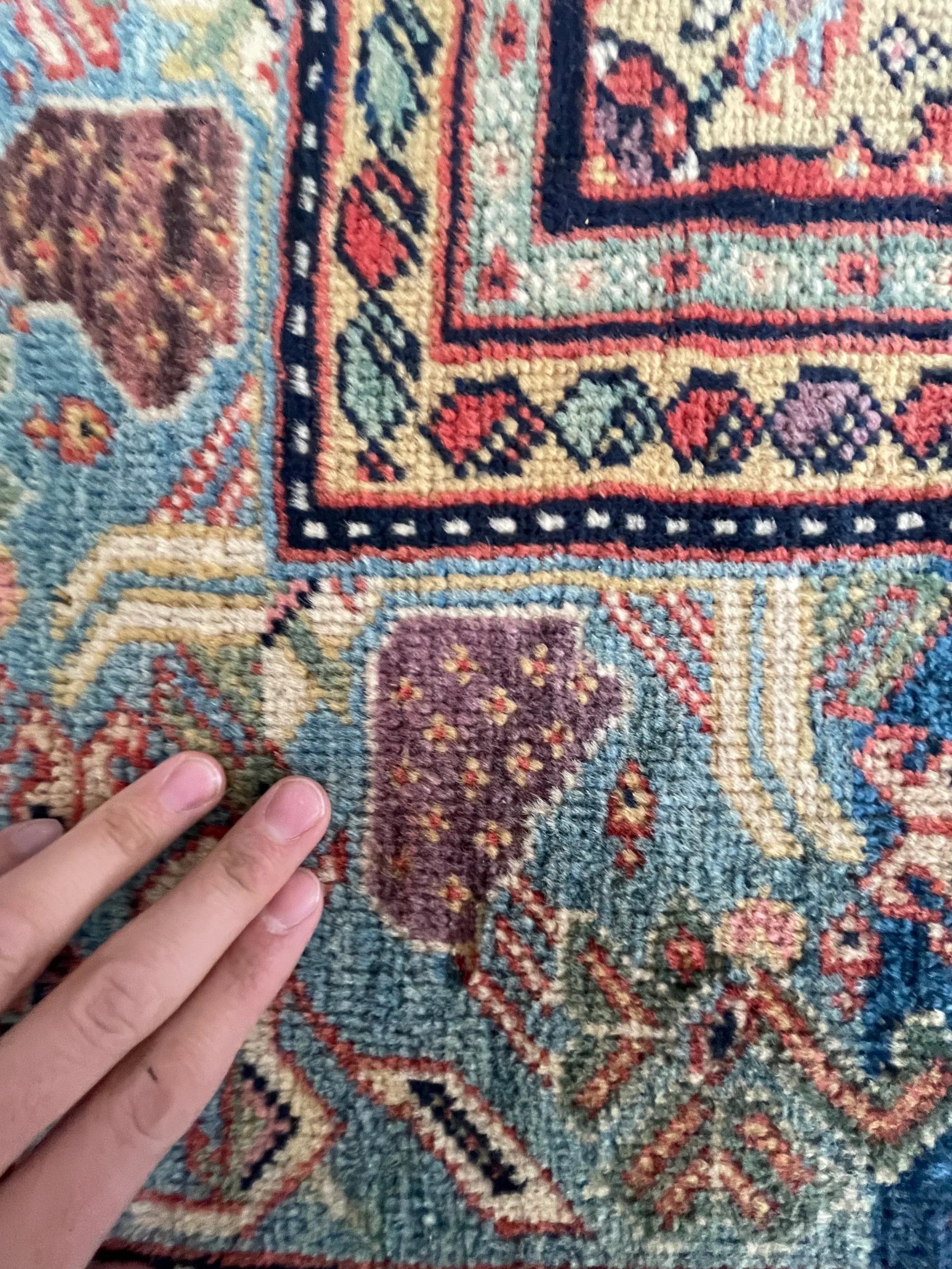 Prächtiger antiker persischer Heriz-Teppich mit seltenem Mina-Khani-Design, ca. 1920er Jahre im Angebot 14