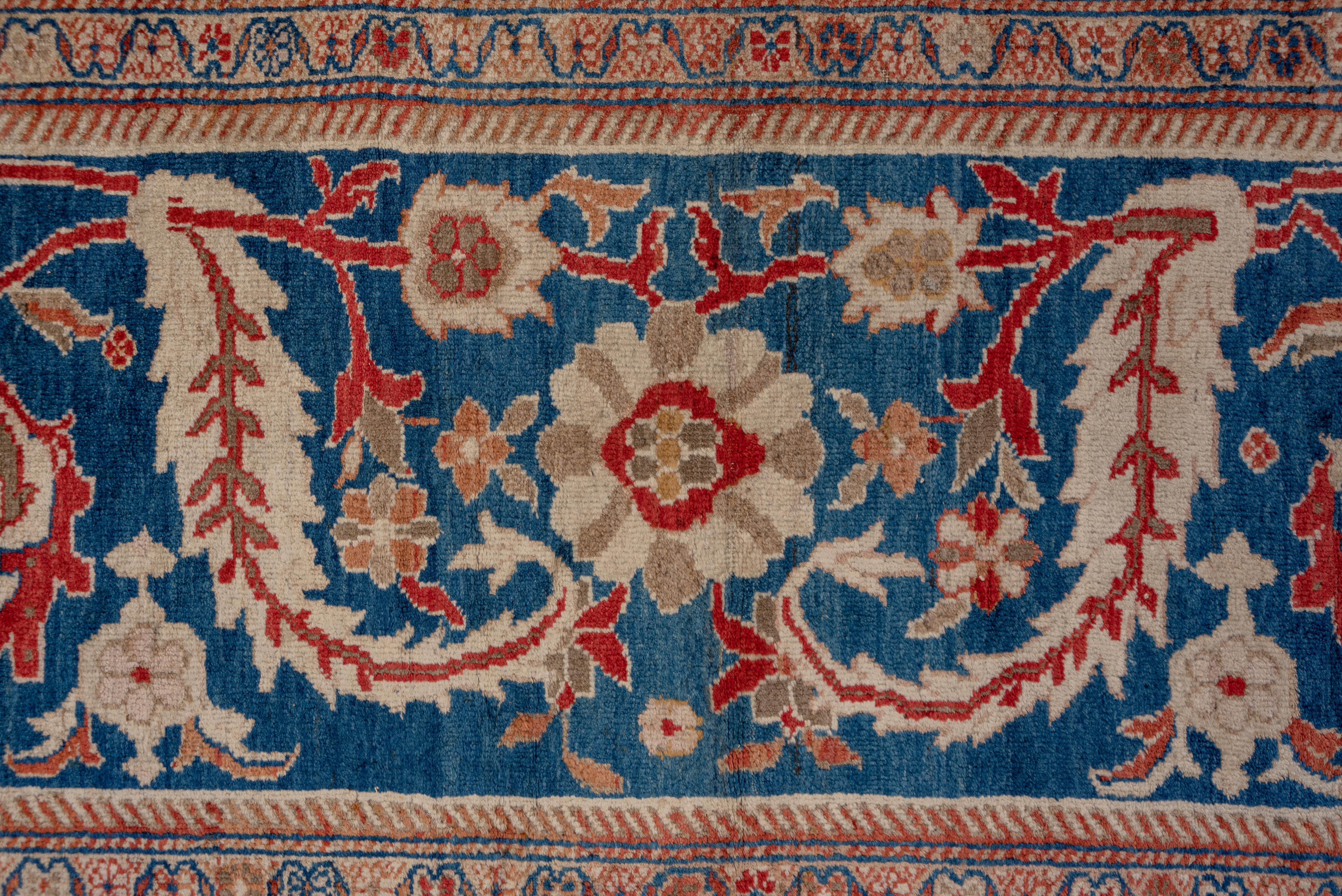 19th Century Magnificent Antique Persian Sultanabad Carpet, Bright Orange & Red Allover Field