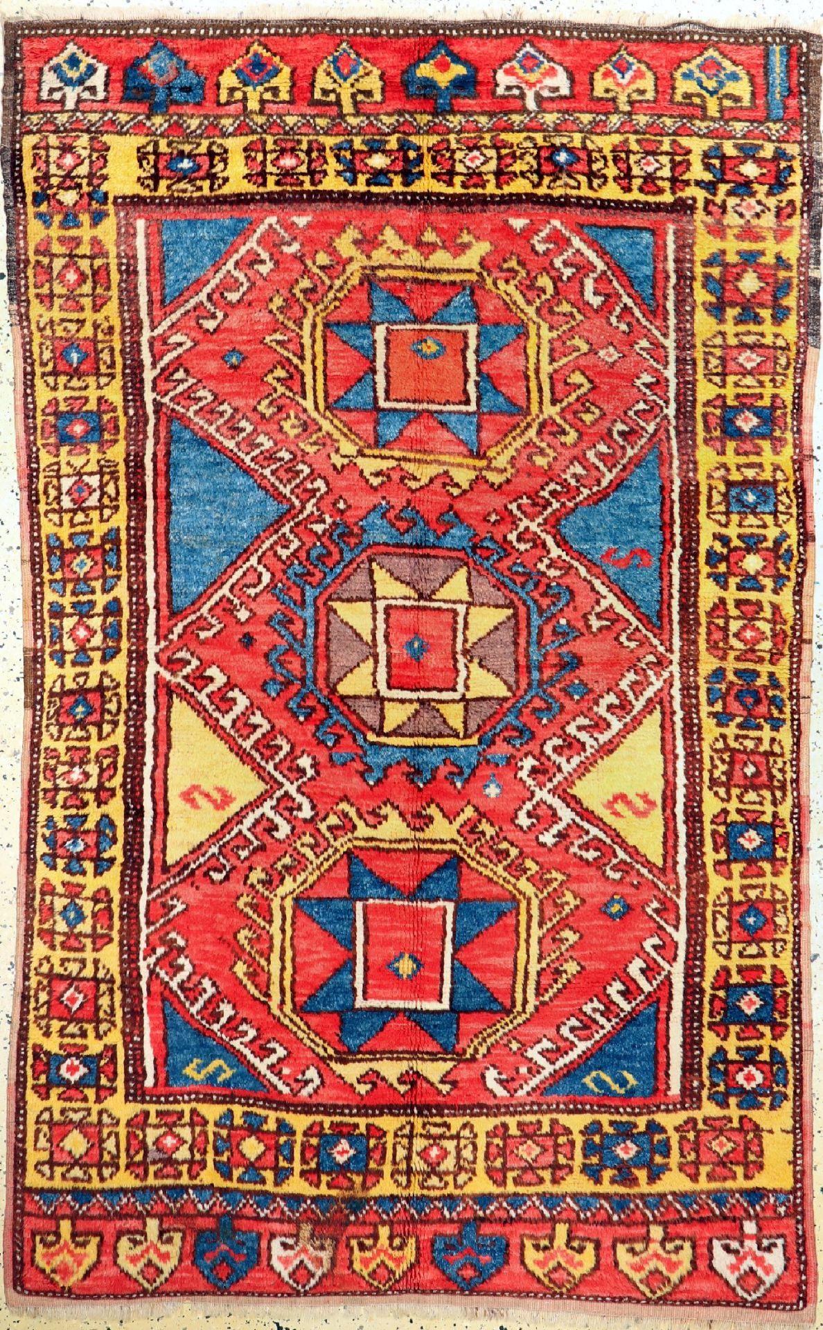 Prächtiger antiker Teppich, Zentralasien Konya Region, Türkei 1870 (Türkisch) im Angebot