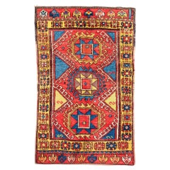 Prächtiger antiker Teppich, Zentralasien Konya Region, Türkei 1870