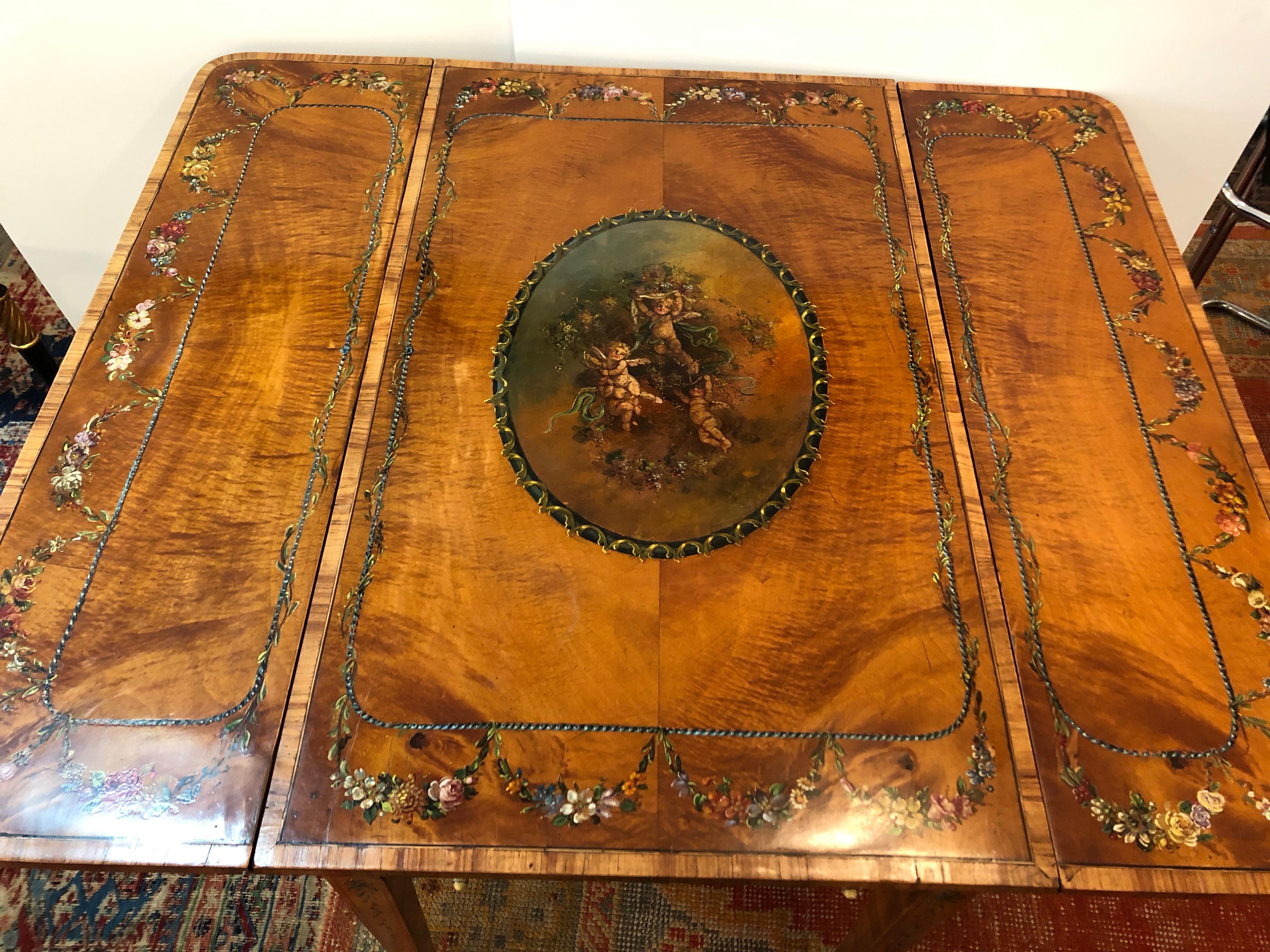 Magnificent Antique Satinwood Drop-Leaf Table 5