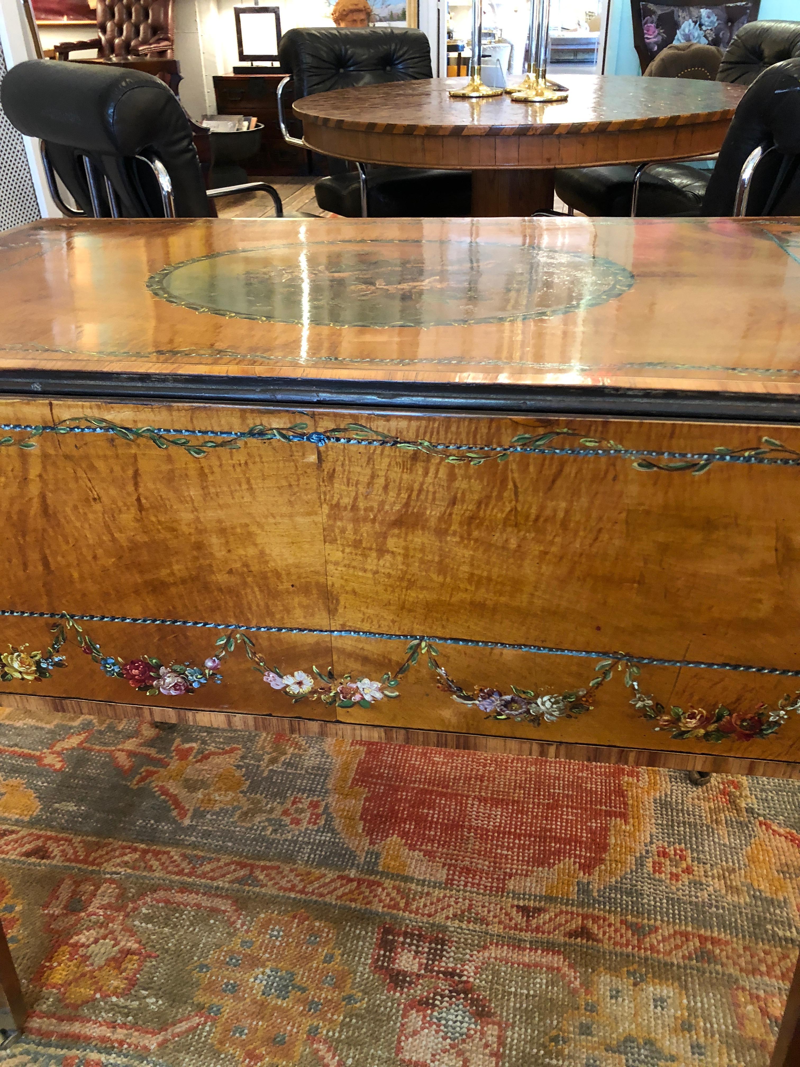 Magnificent Antique Satinwood Drop-Leaf Table 11