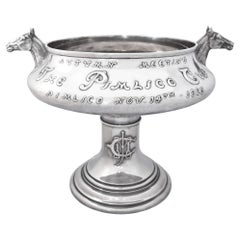 Antique Magnificent Art Deco 1925 Sterling Silver Horse Racing Trophy Pimlico Cup