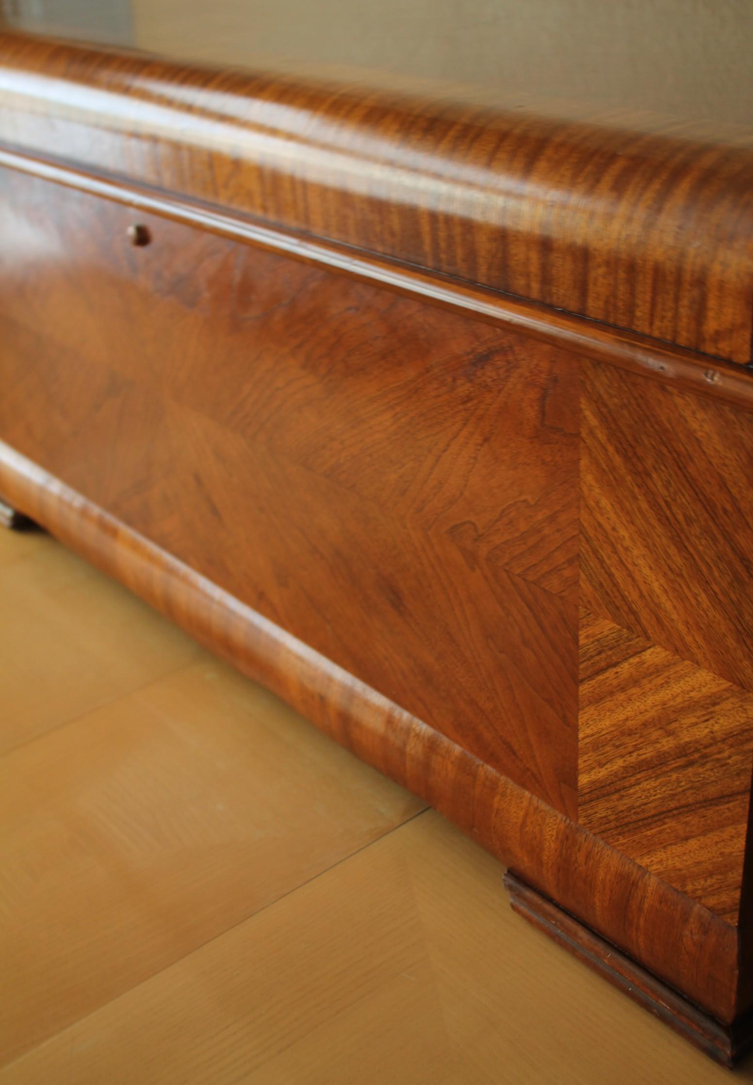 Mid-20th Century Magnificent!  Art Deco 1950 Lane Cedar Hope Waterfall Chest Walnut Paldao Wood