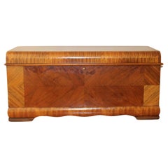 Magnificent!  Art Deco 1950 Lane Cedar Hope Waterfall Chest Walnut Paldao Wood 