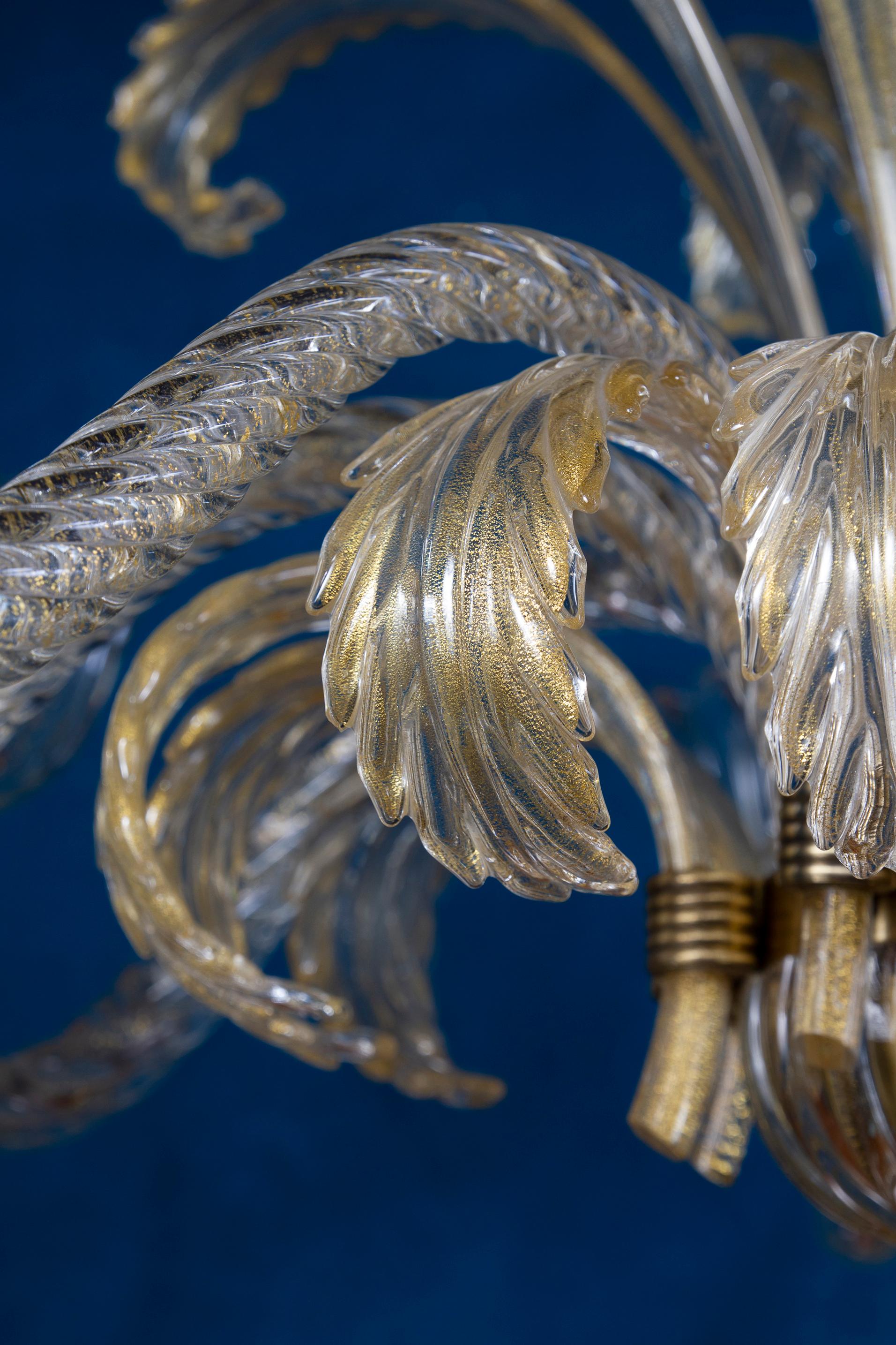 Magnífica araña Art Decó de cristal de Murano montado de Ercole Barovier, 1940 en venta 5