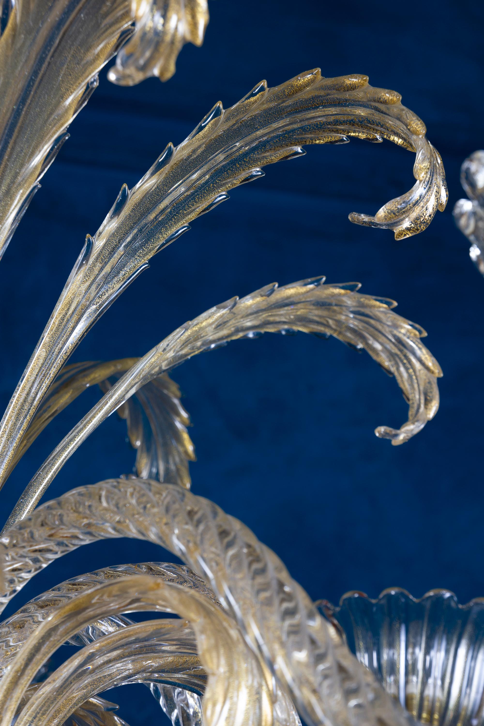 Magnífica araña Art Decó de cristal de Murano montado de Ercole Barovier, 1940 en venta 3