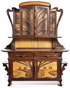 Magnificent Art Nouveau Sideboard, Signed. French, early 20th Century