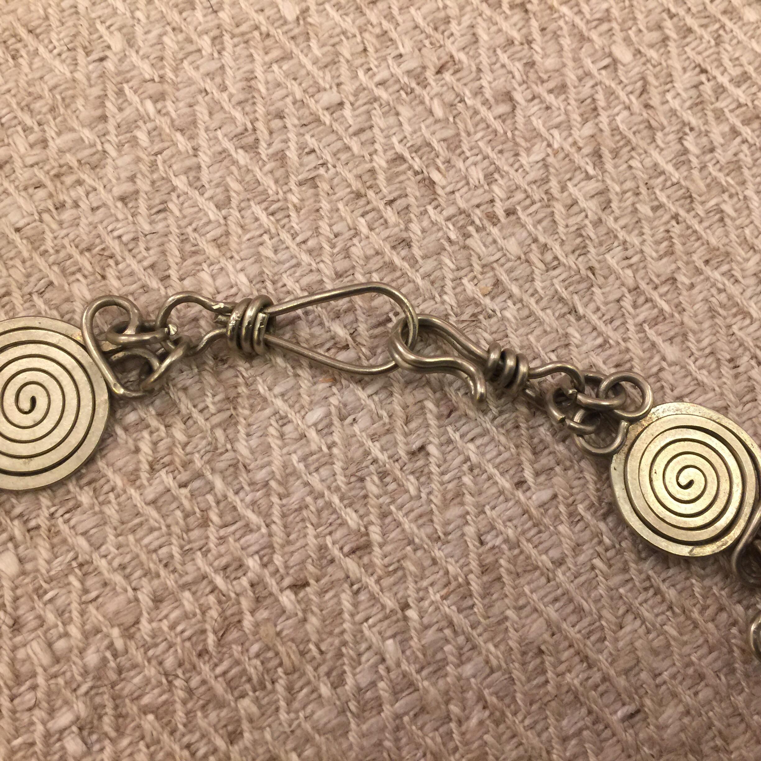American Magnificent Artisan Made Pewter Spirals Necklace