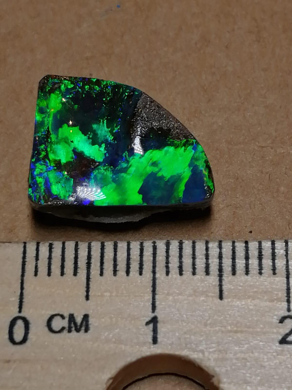 Trapezoid Cut Magnificent Australian Loose Black Boulder Opal of 5.50ct. 19mm x 12mm x 4mm. For Sale