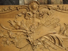 Magnificent Bas Relief French over Door in Oak, circa 1750