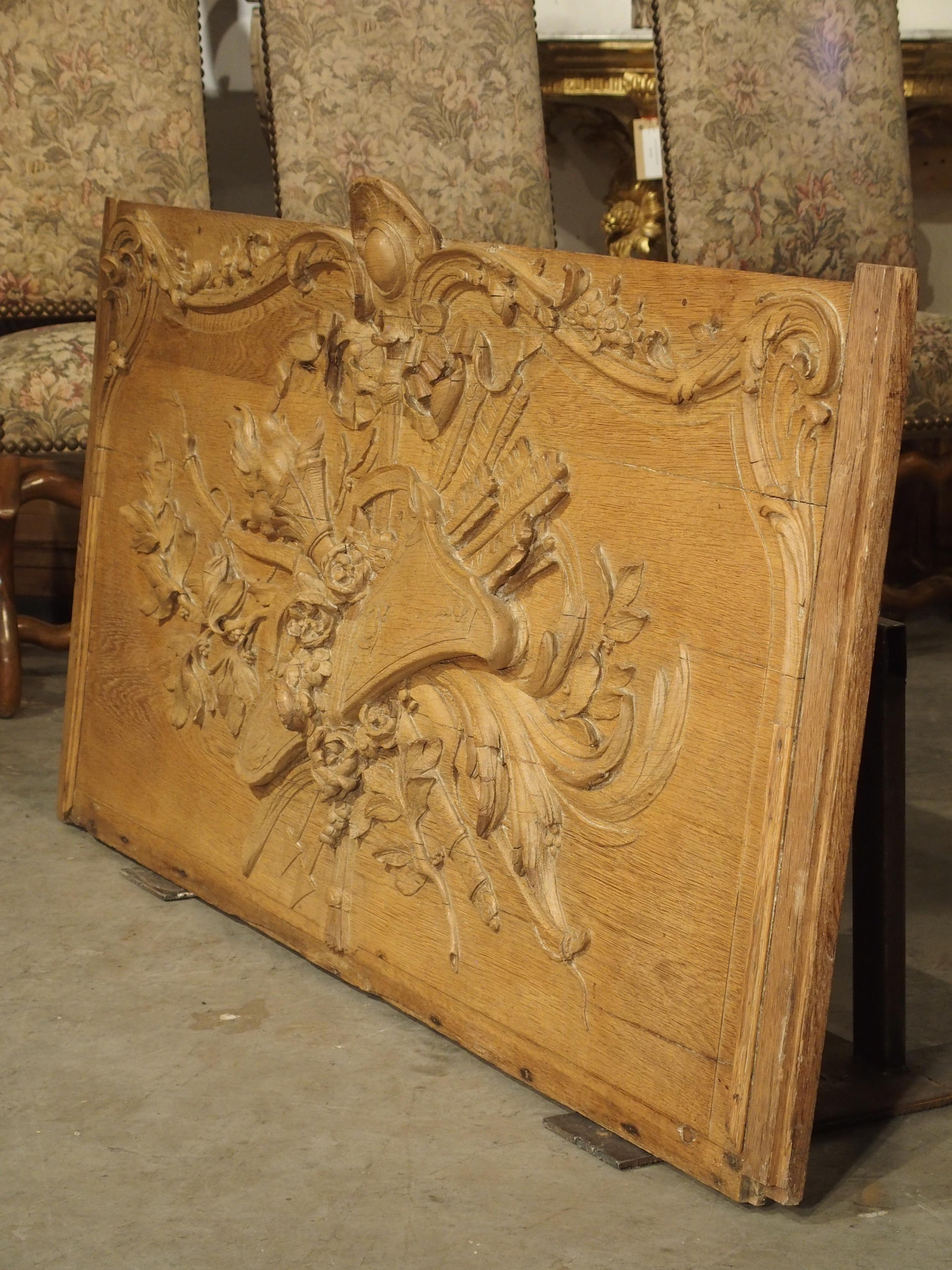 Magnificent Bas Relief French over Door in Oak, circa 1750 14