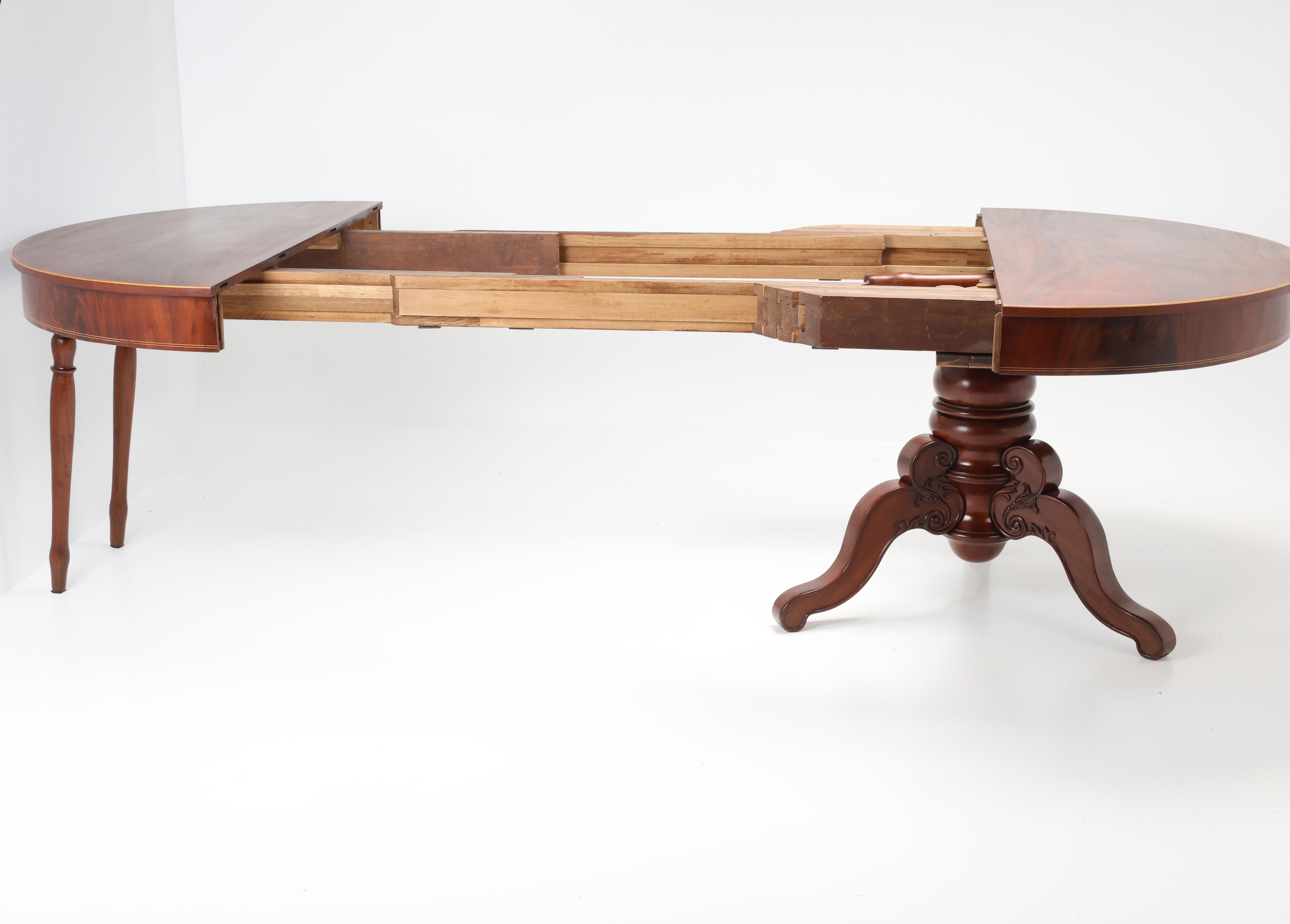 Prächtiger Biedermeier-Ausziehtisch, 19. Jahrhundert im Angebot 8