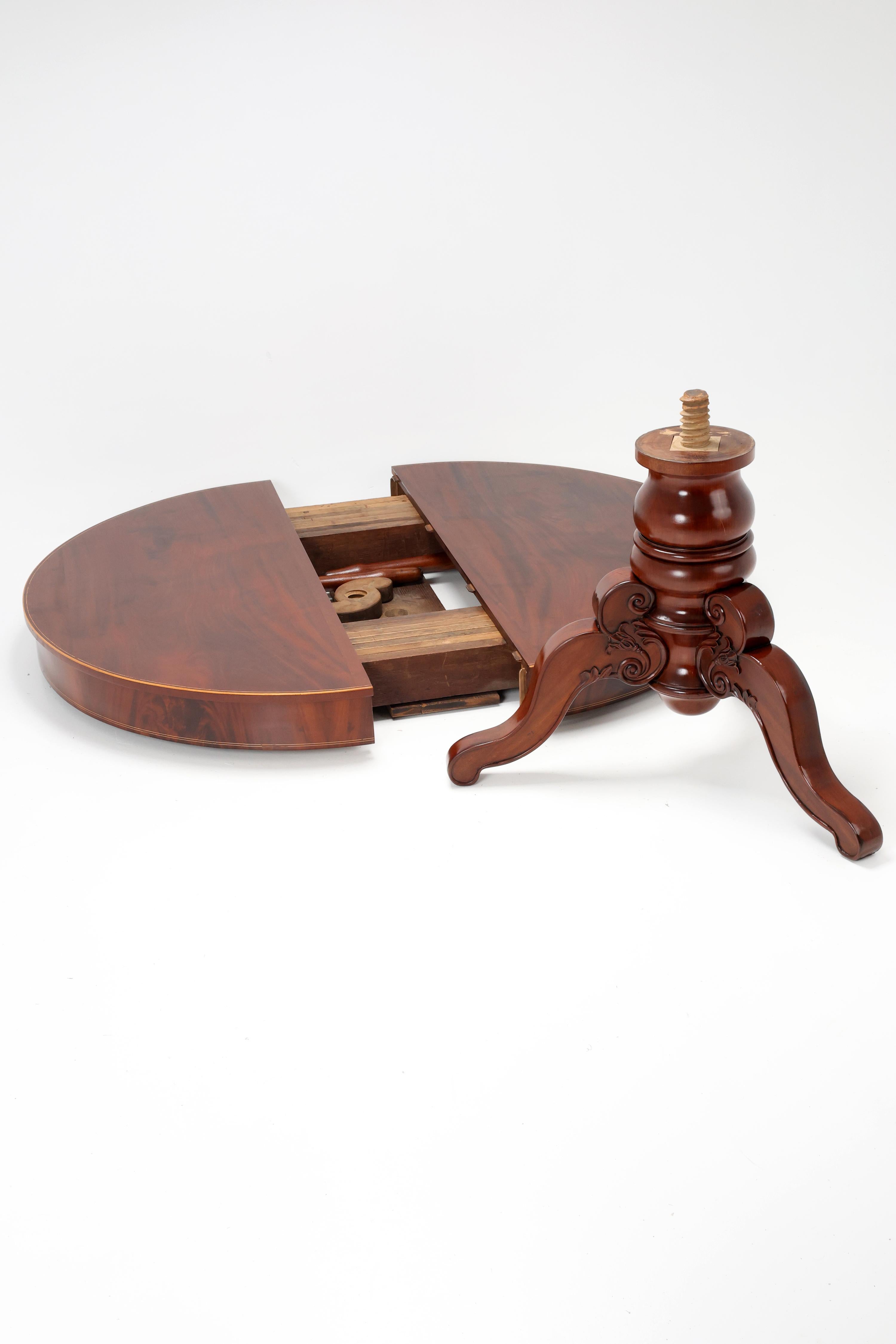 Oiled Magnificent Biedermeier Extending Dining Table, 19th Century For Sale