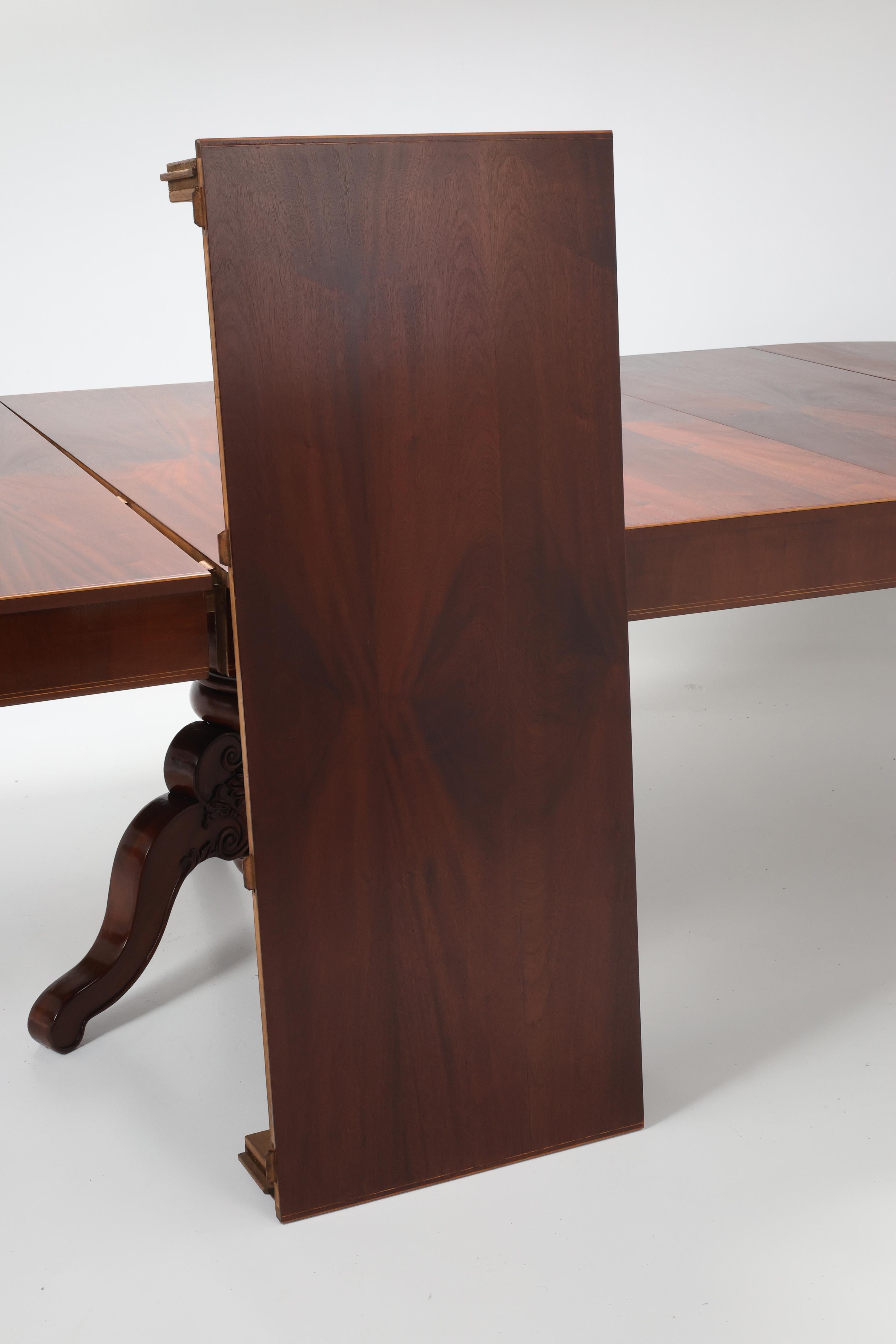 Mahogany Magnificent Biedermeier Extending Dining Table, 19th Century For Sale