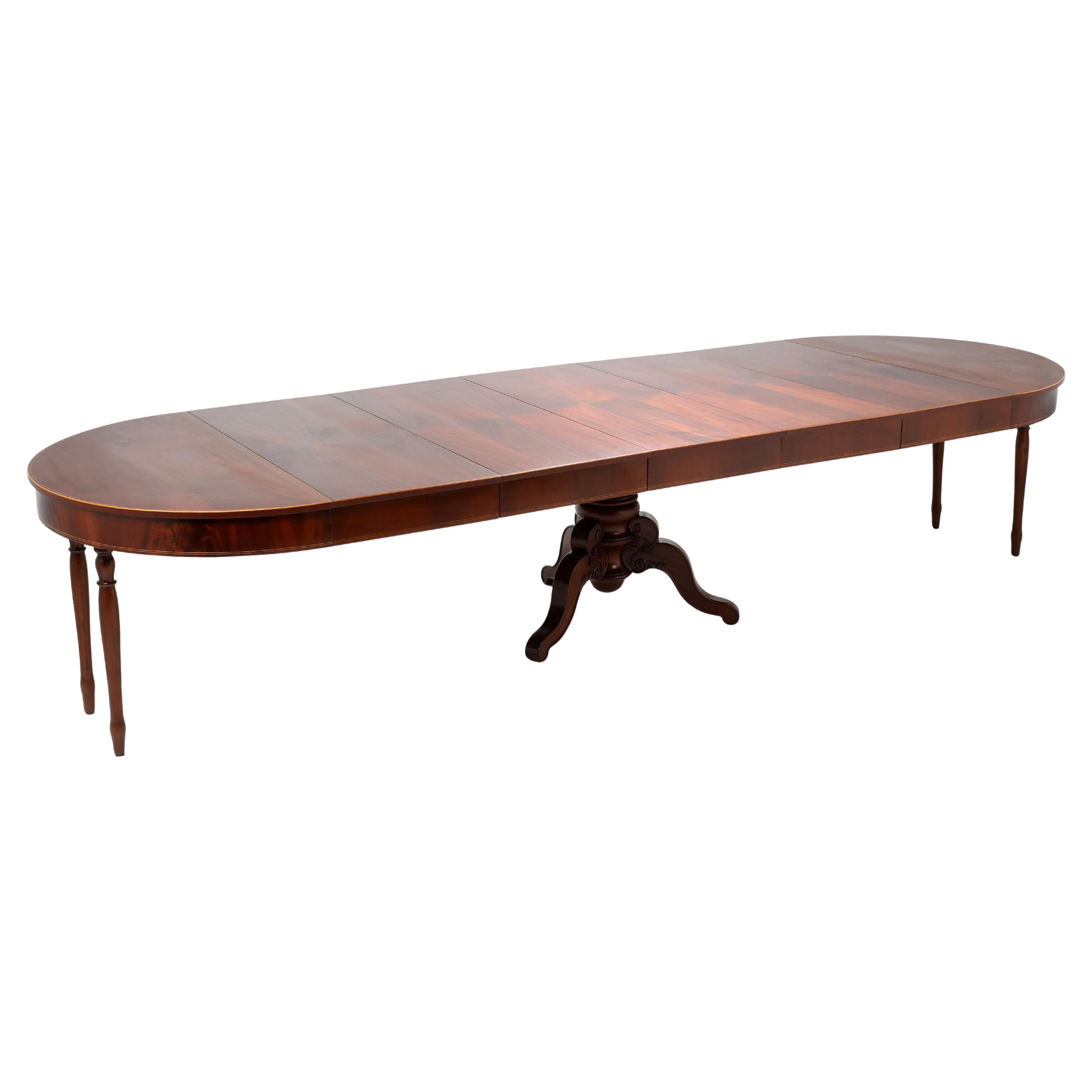 Magnificent Biedermeier Extending Dining Table, 19th Century For Sale