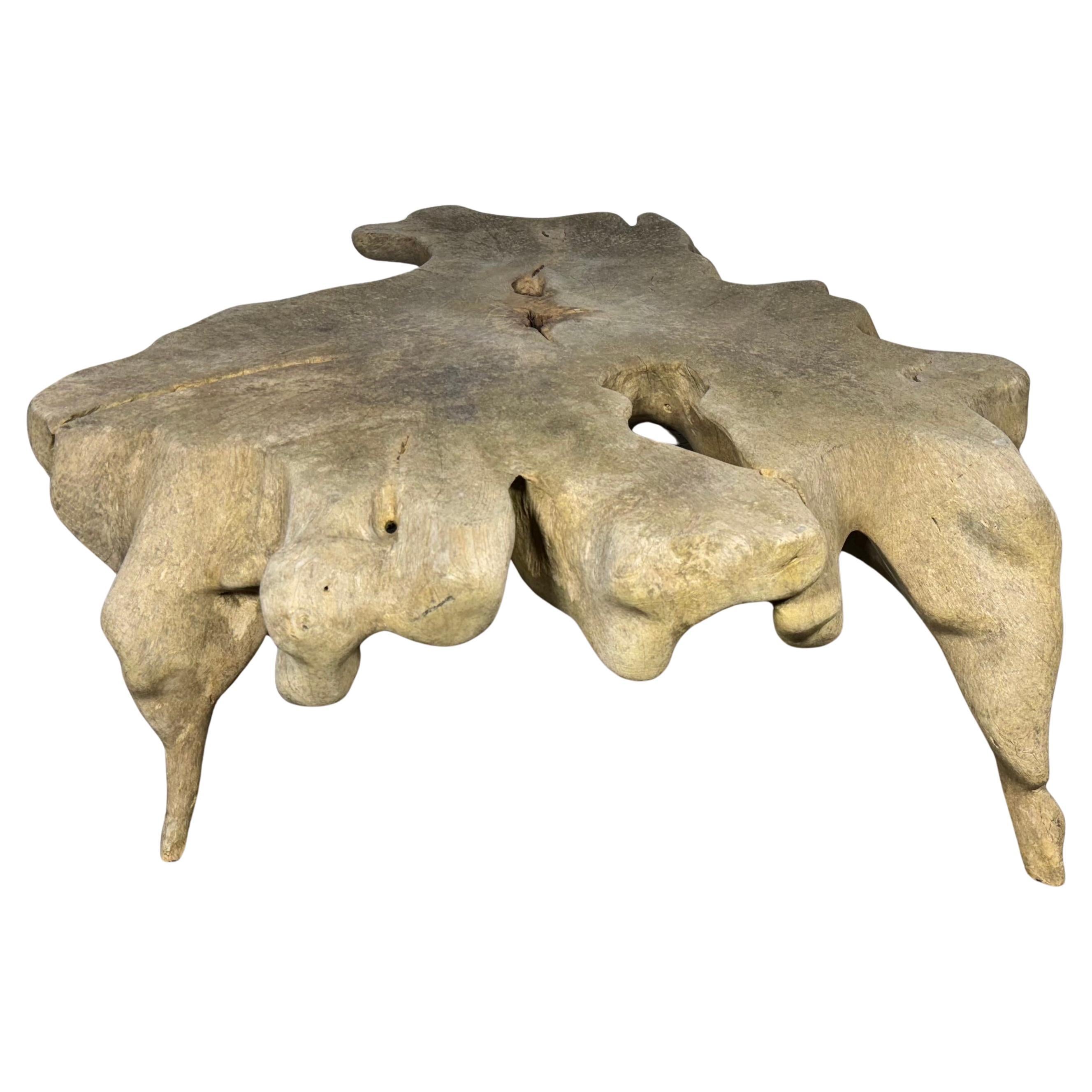 Wunderschöner Couchtisch aus gebleichtem Teak-Hartholz Organic Roots