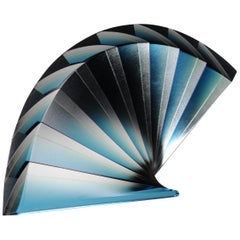 Magnificent "Blue Fan" Sculpture by Laszlo Lukacsi