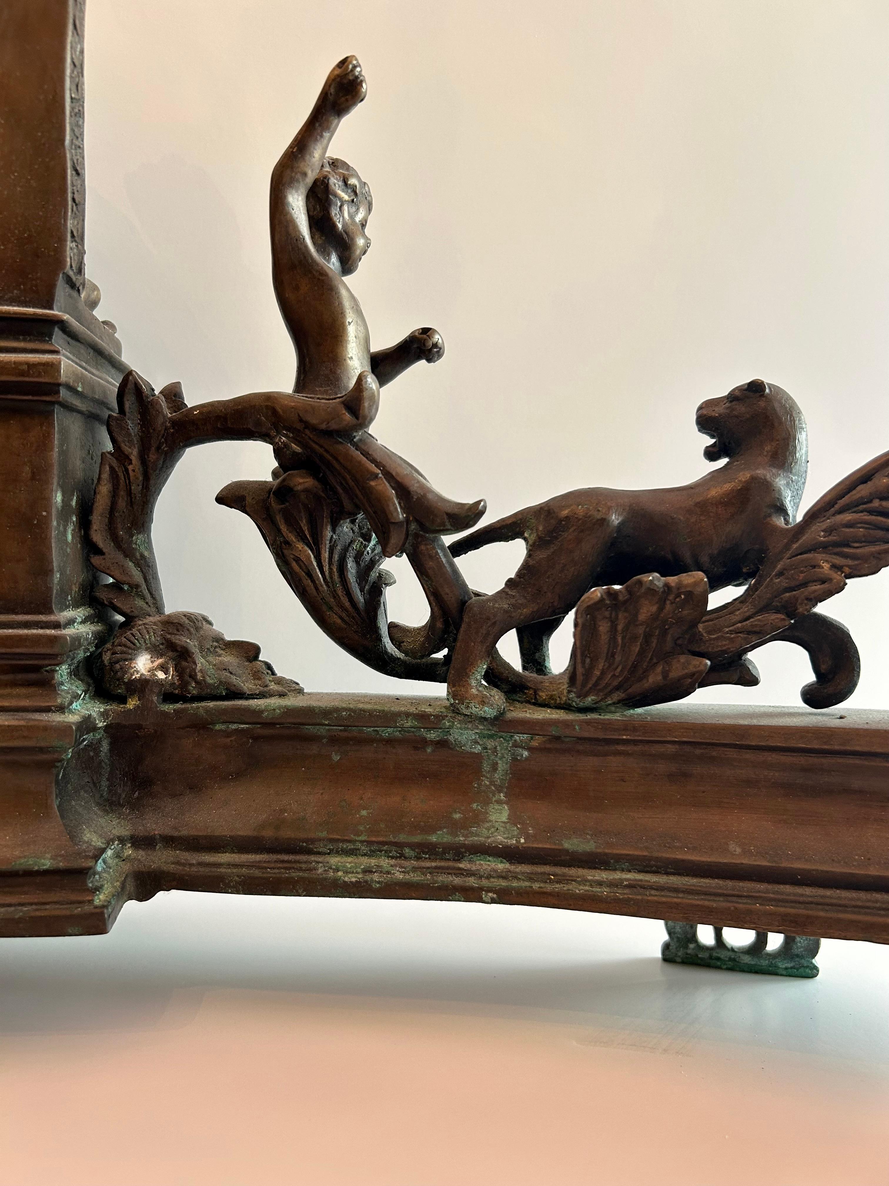 Magnifico parafuoco in bronzo, Francia, XIX secolo in vendita 4