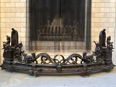 Magnificent Bronze Fireplace Fender, French, 19th Century