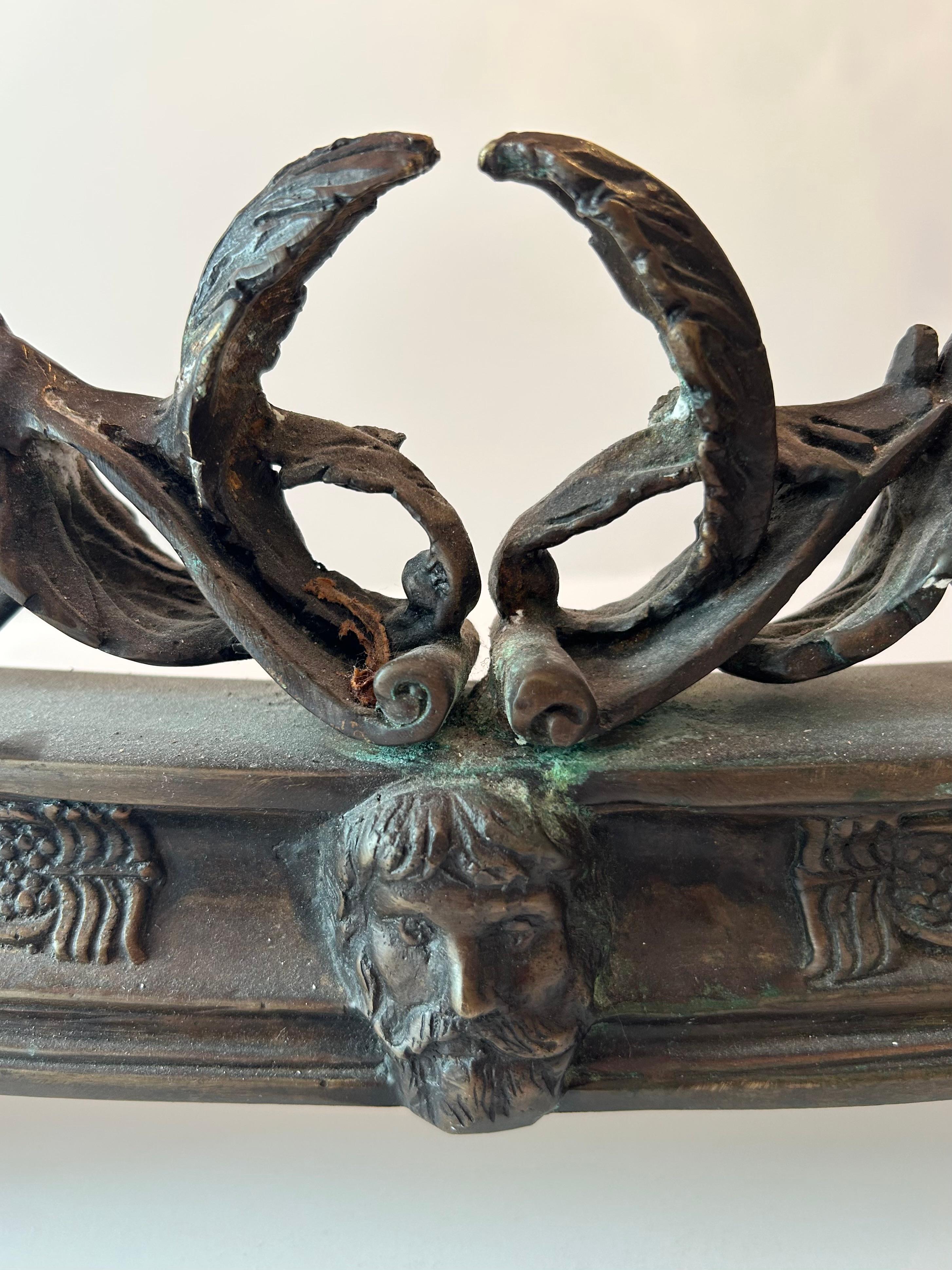 Bronzo Magnifico parafuoco in bronzo, Francia, XIX secolo in vendita