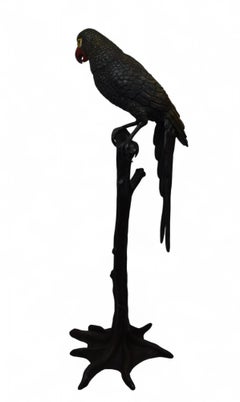 Magnificent Bronze Parrot by Jules Moigniez, 19th Century