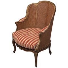 Magnificent Caned and Giltwood French Armchair