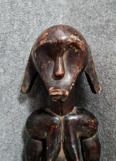 Magnificent Central African Carved Exotic Wood Statue, circa 1900 -1X25