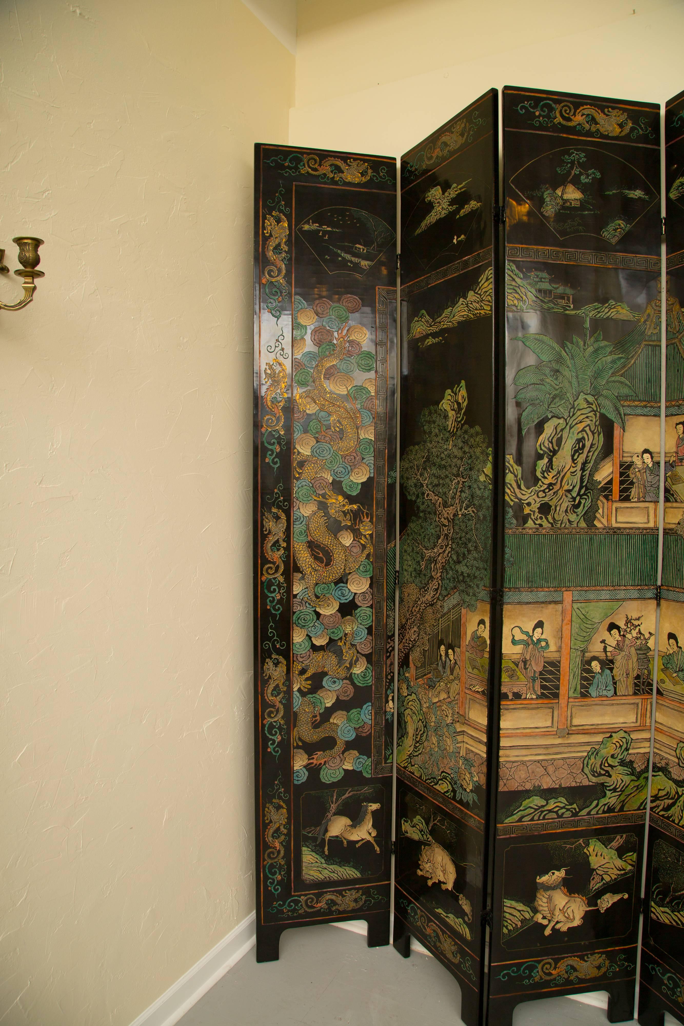Magnificent Chinese 12-Panel Coromandel Screen 4