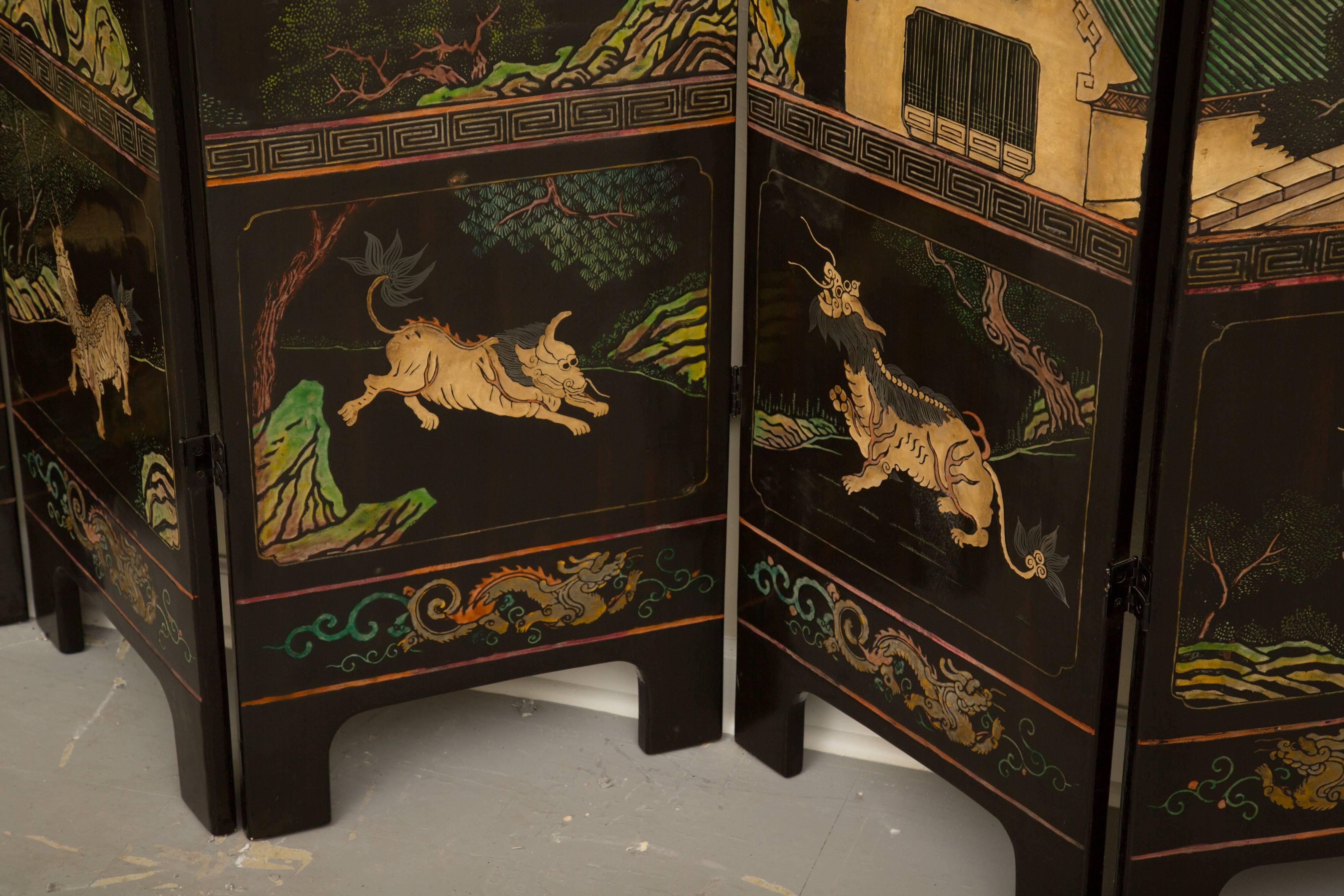 Chinese Export Magnificent Chinese 12-Panel Coromandel Screen