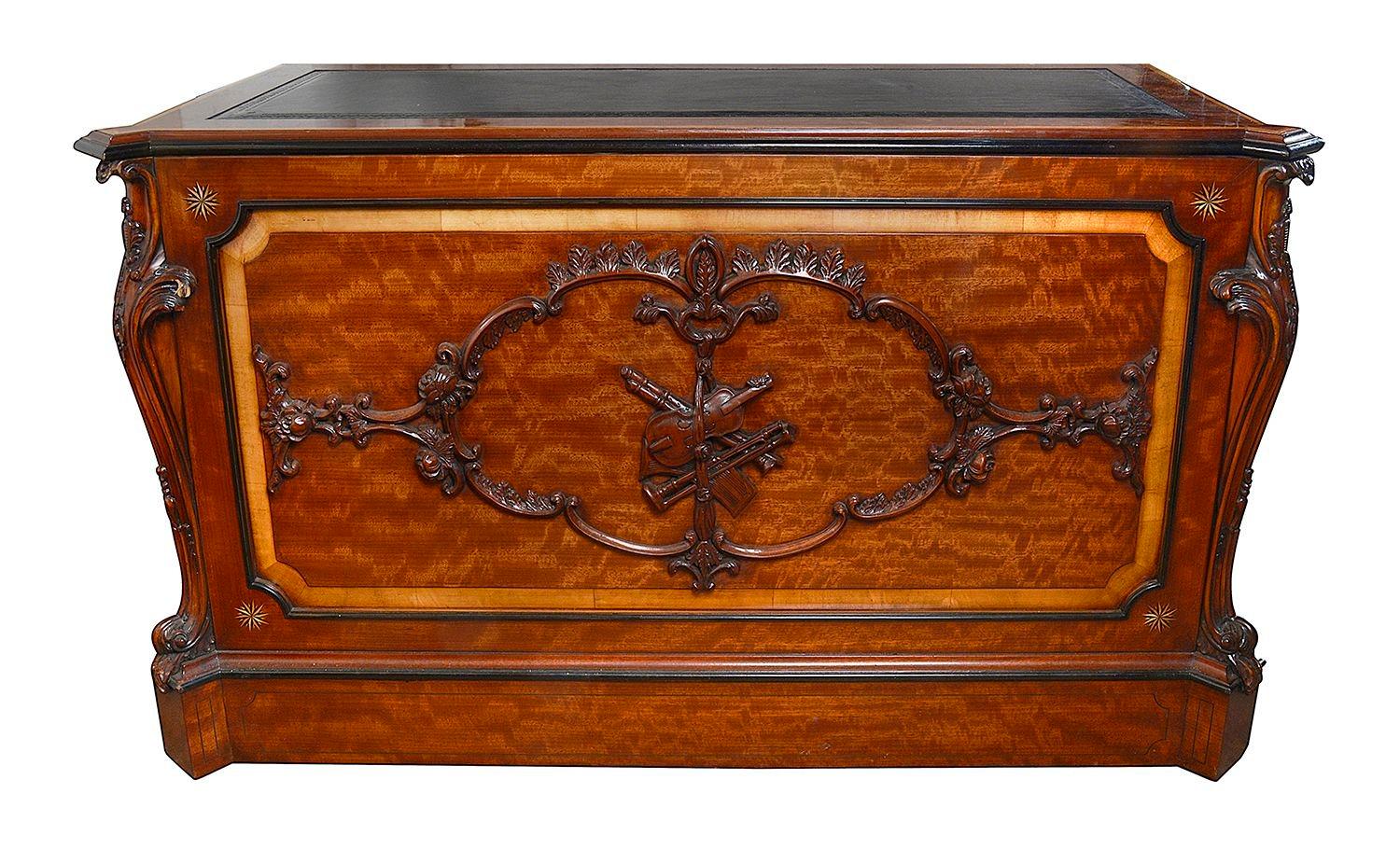Mahogany Magnificent Chippendale style partners desk.