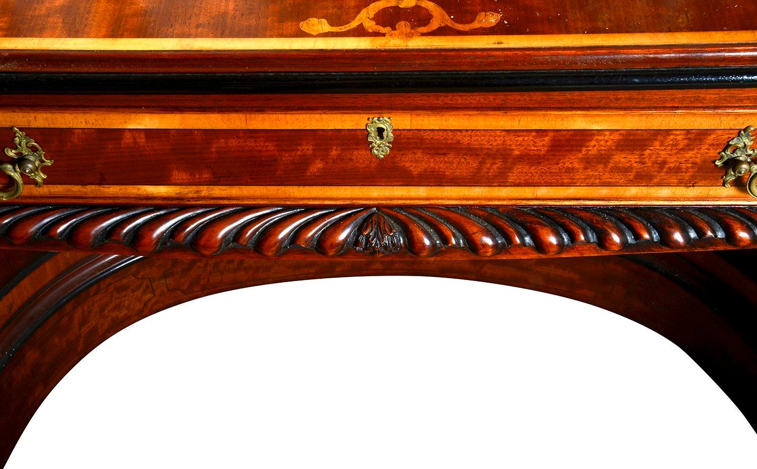 Magnificent Chippendale style partners desk. For Sale 1