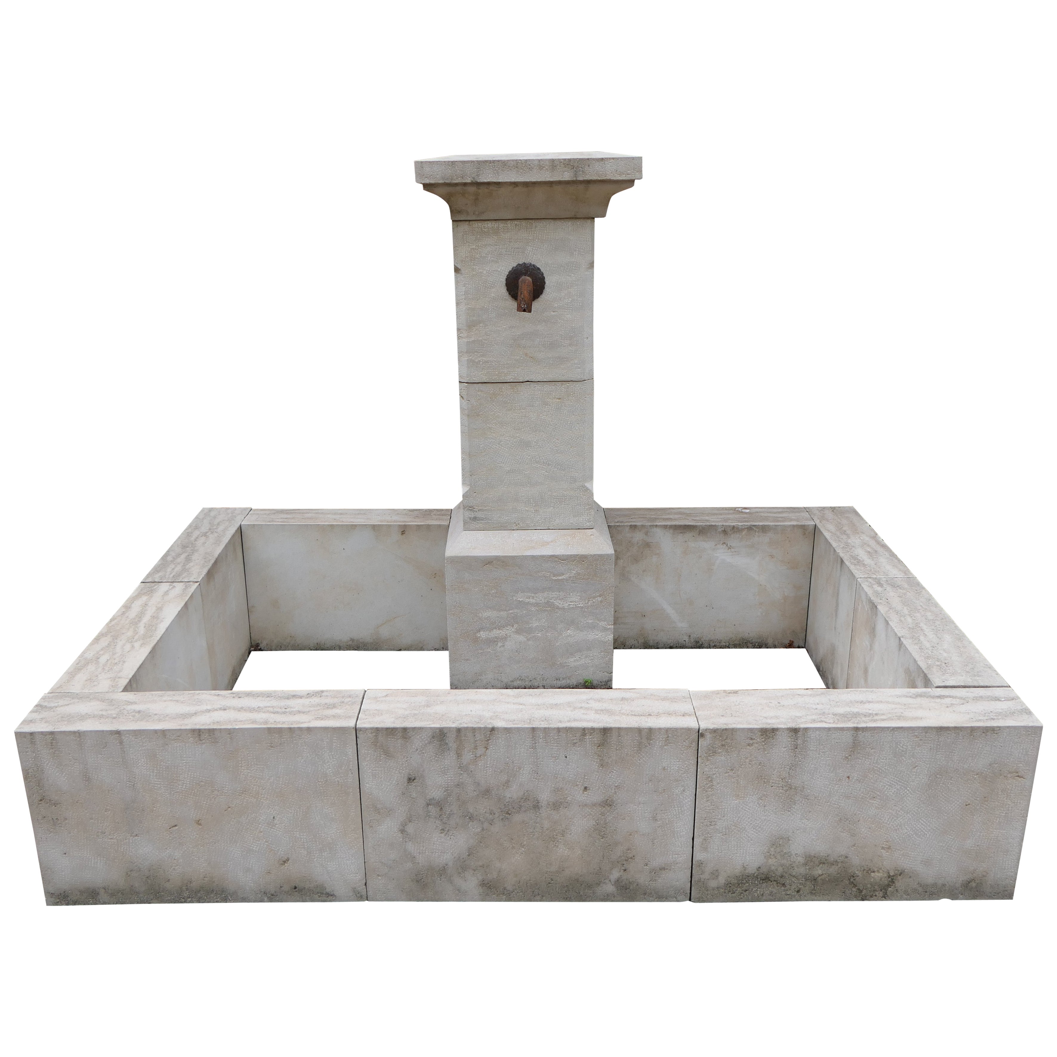 Magnificent Classic Style Natural Stone Wall Fountain For Sale