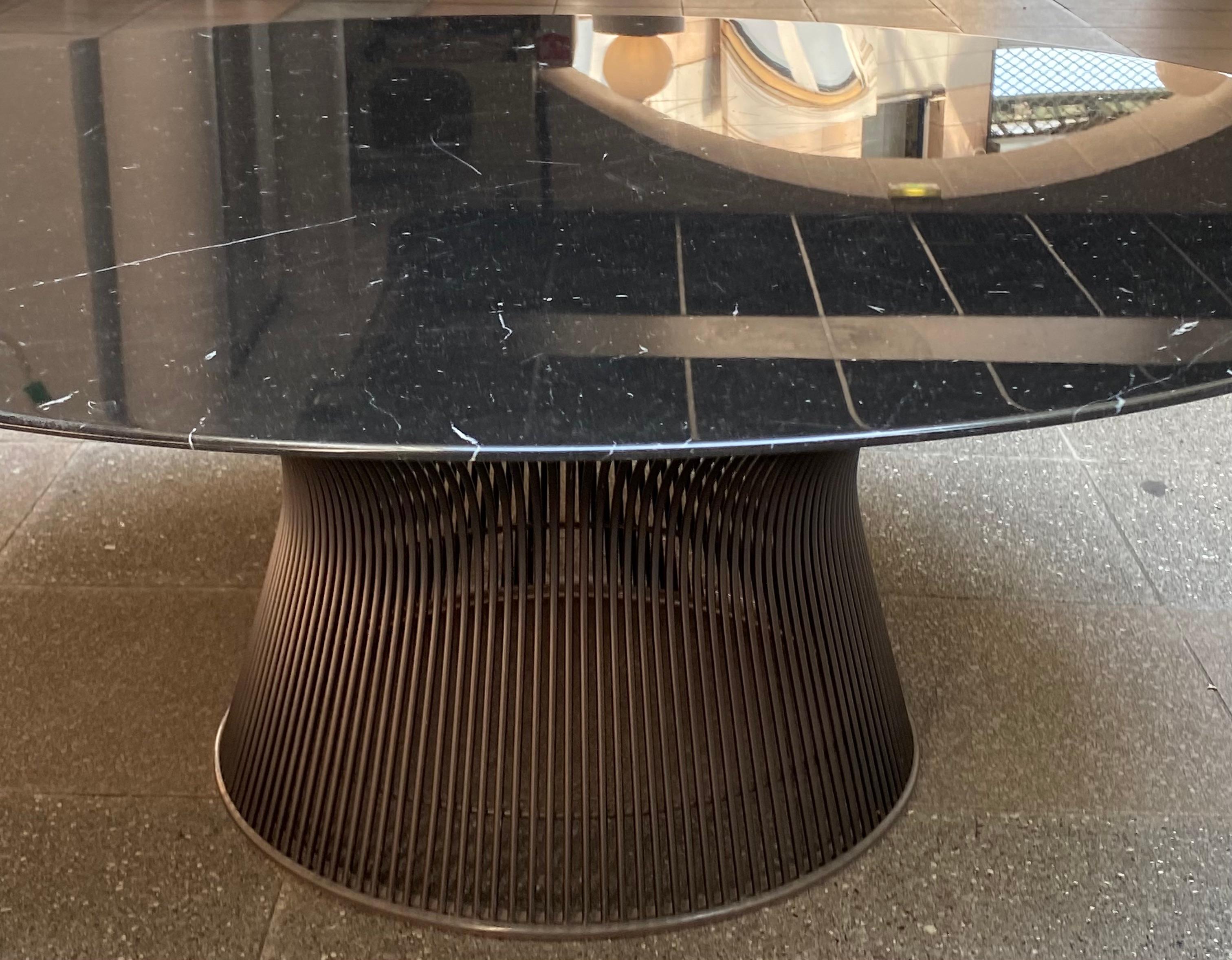 Magnificent Coffee Table by Warren Platner Marquina Marble For Sale 4
