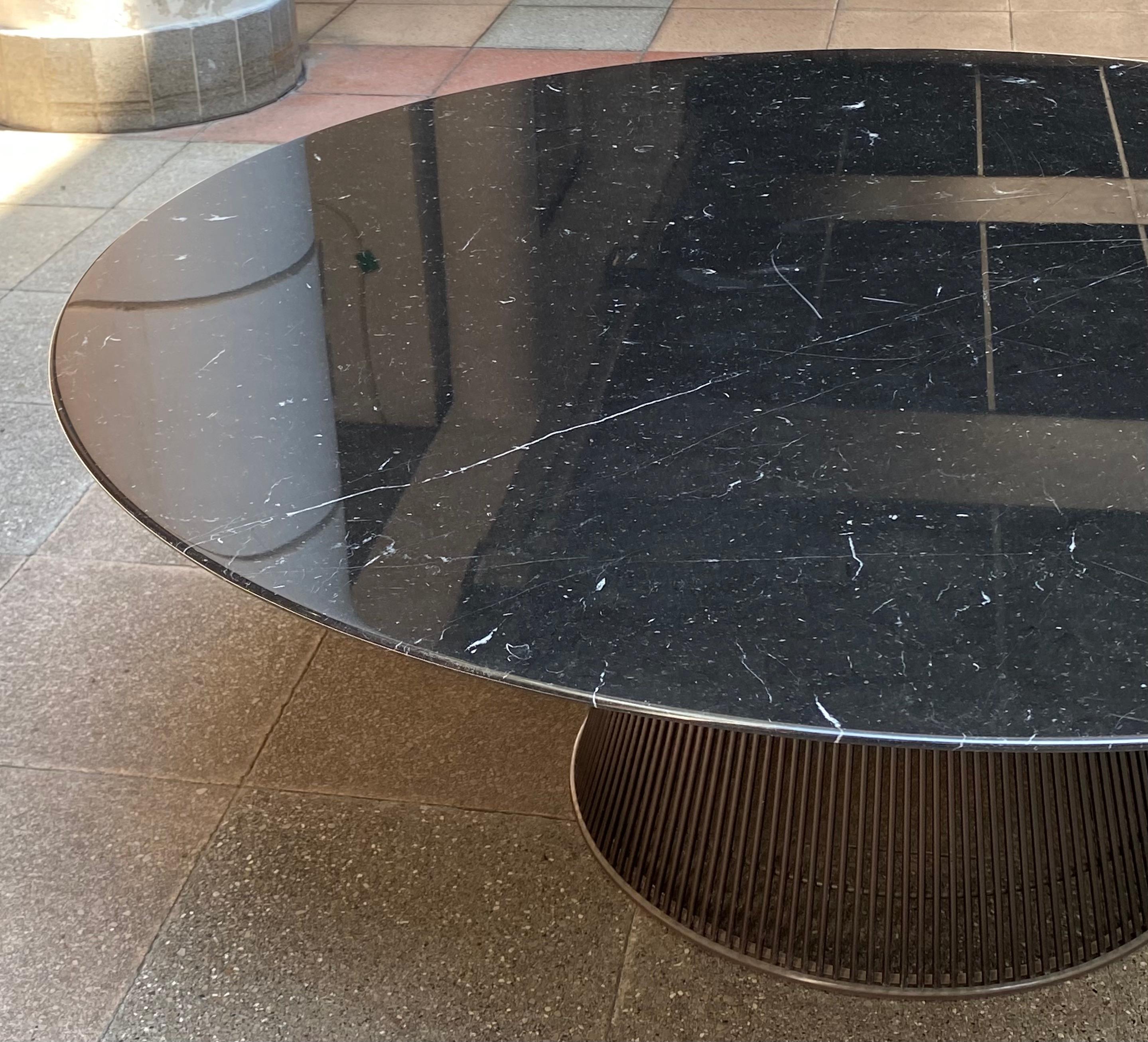 Magnificent Coffee Table by Warren Platner Marquina Marble For Sale 8