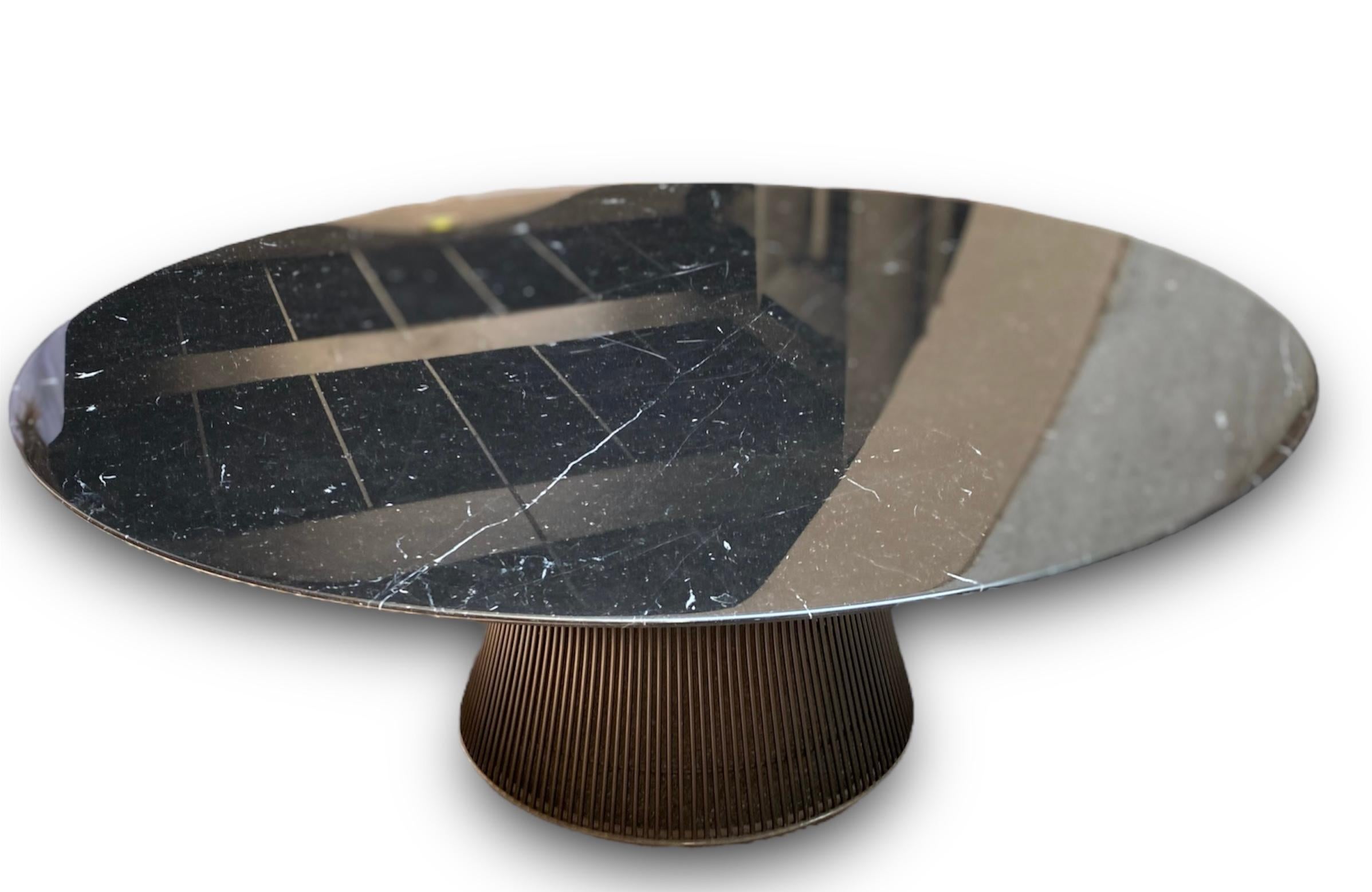 North American Magnificent Coffee Table by Warren Platner Marquina Marble For Sale