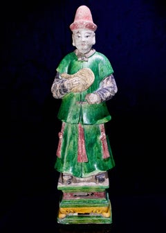 Magnificent Court Attendants in Terracotta - Ming Dynasty, China 1368-1644 AD TL