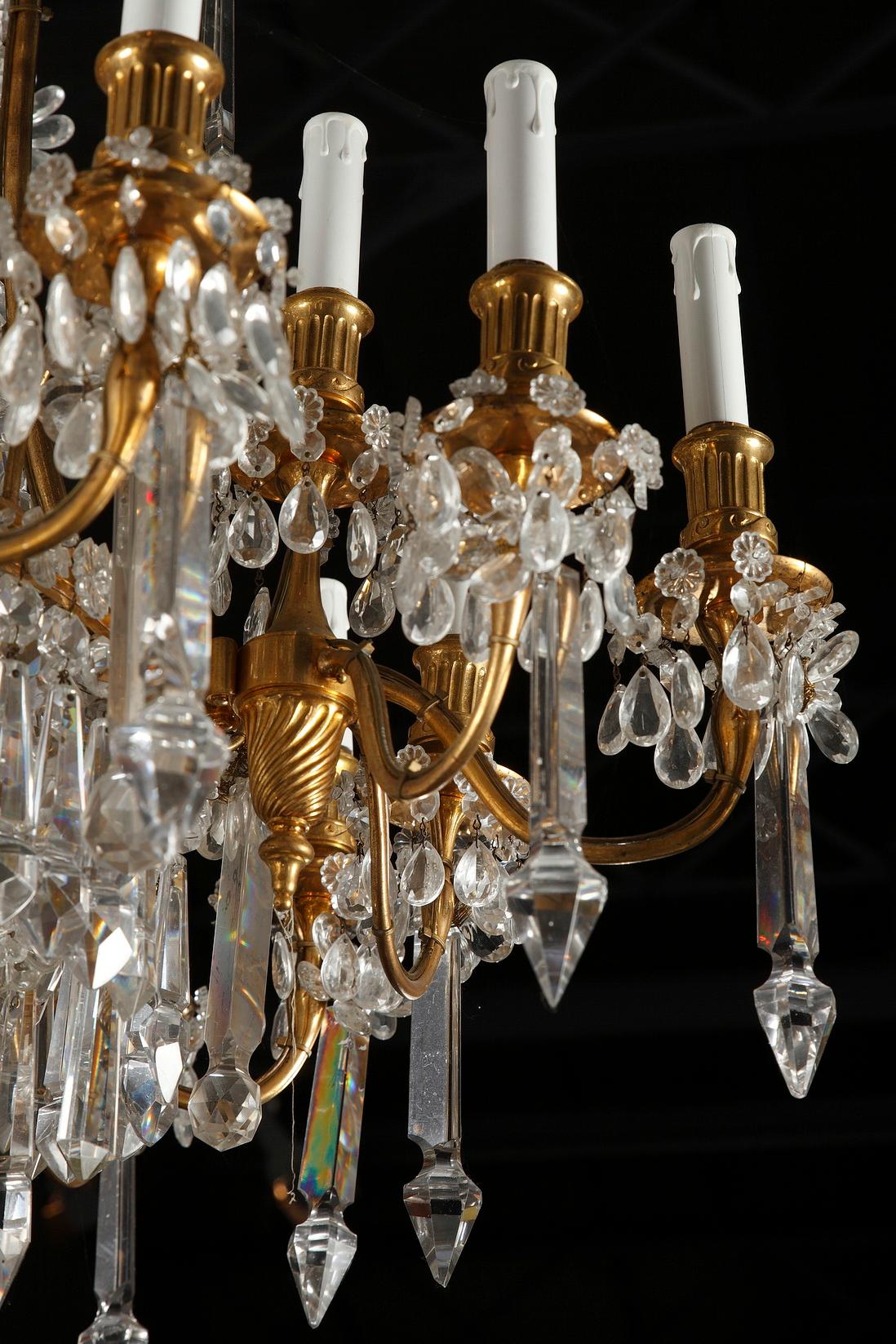 Gilt Magnificent Crystal Chandelier by Baccarat