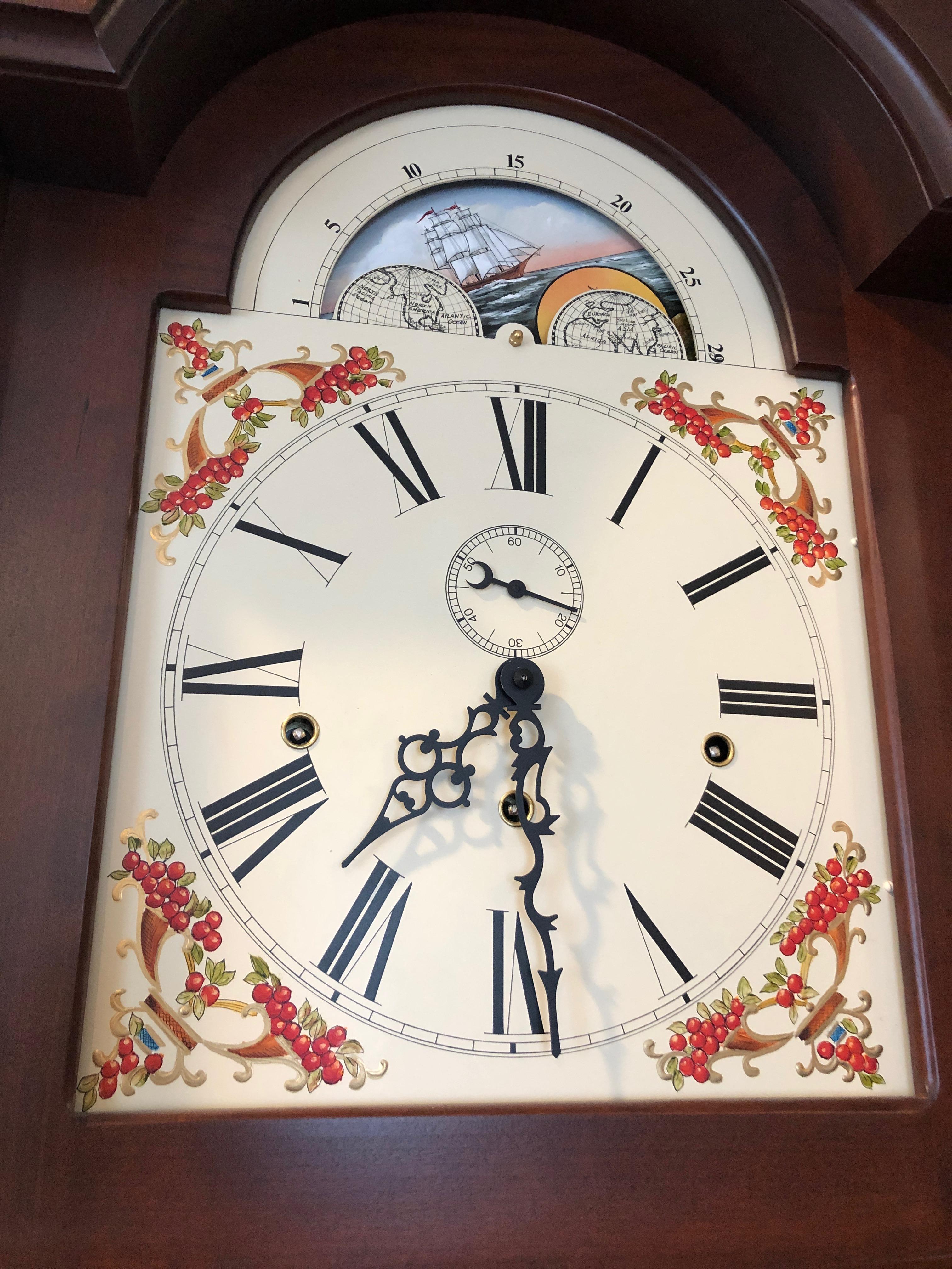Magnificent Custom Cherry Longcase Clock 5
