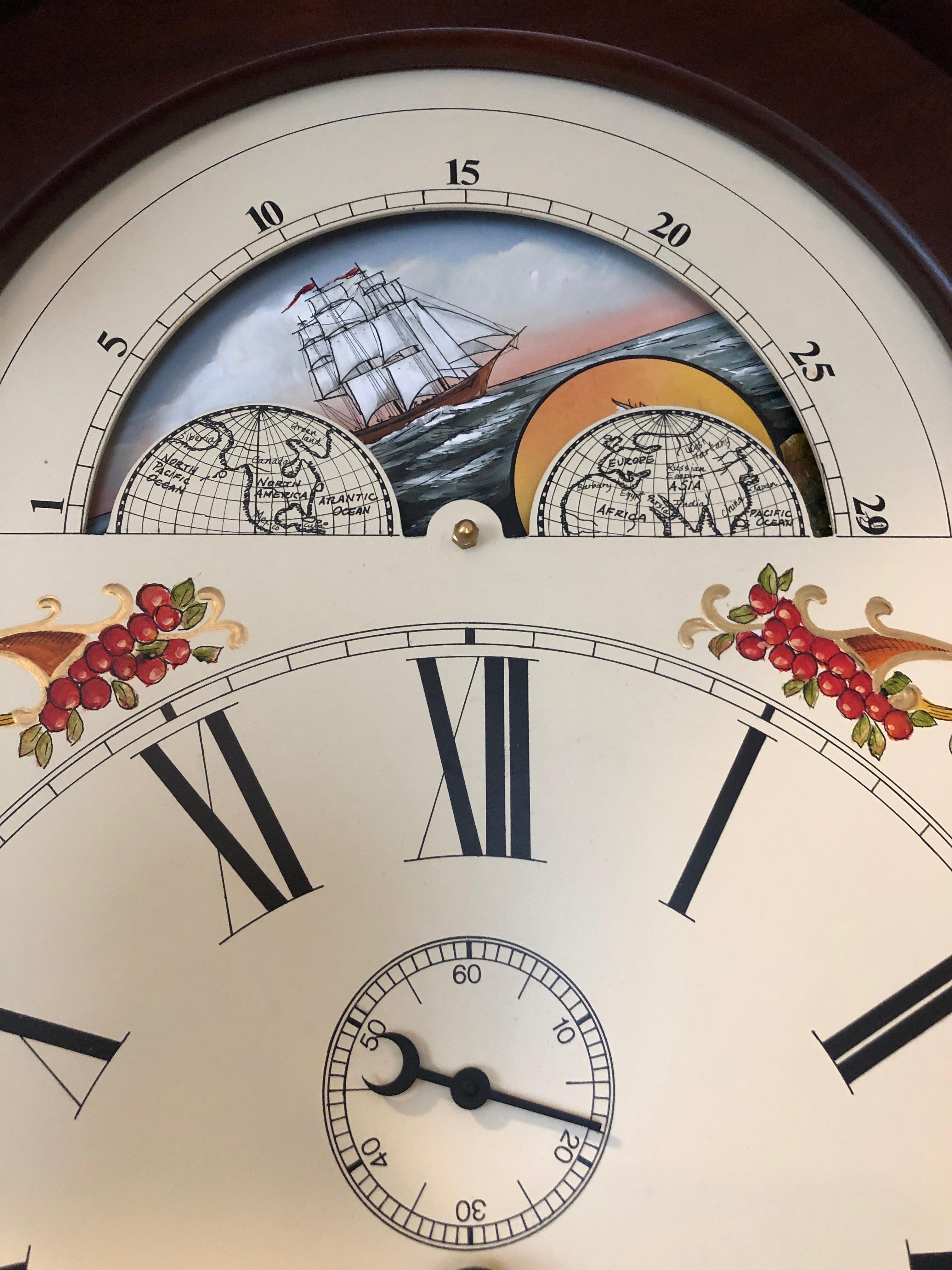 Magnificent Custom Cherry Longcase Clock 8