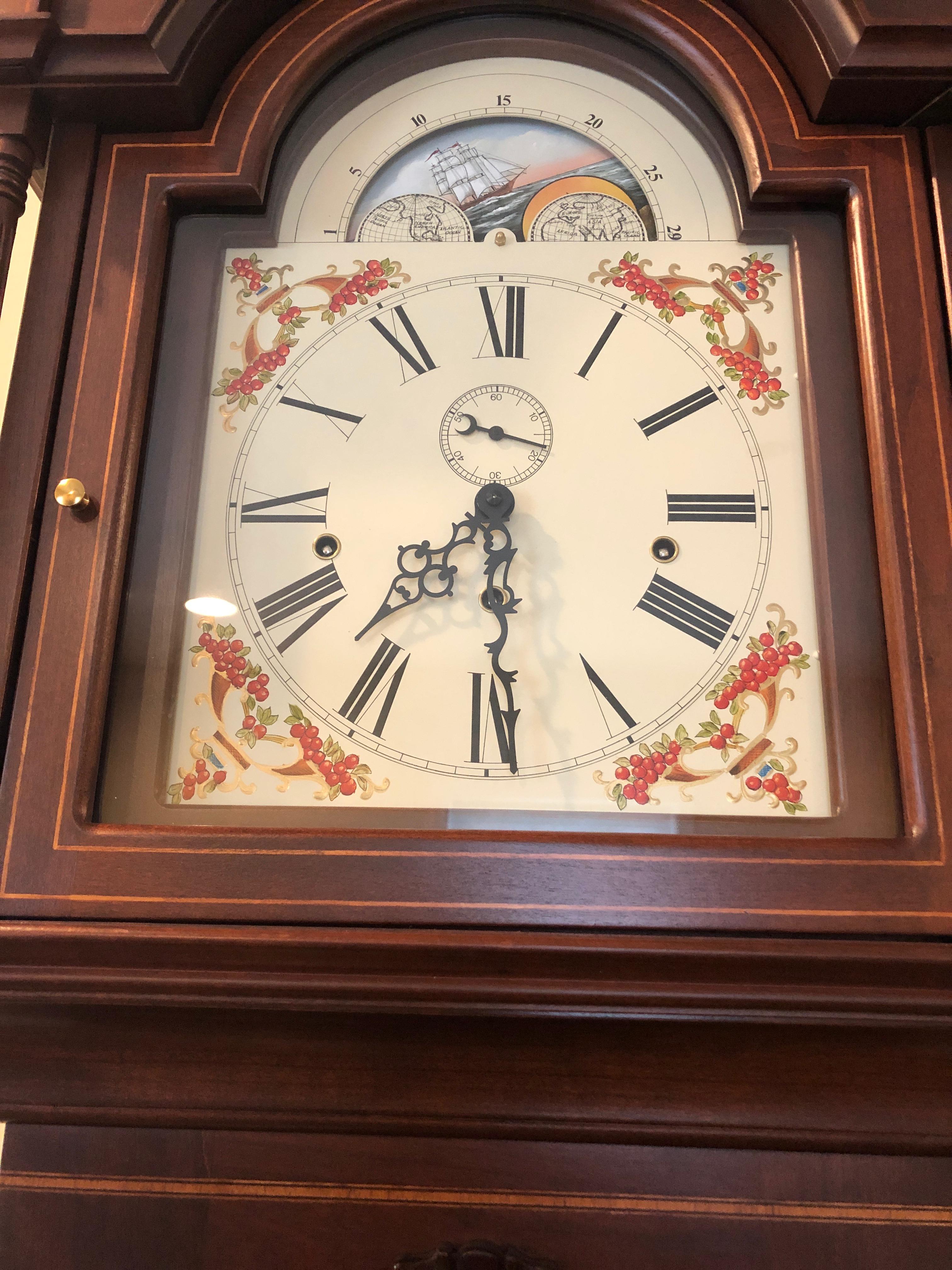 Magnificent Custom Cherry Longcase Clock 3