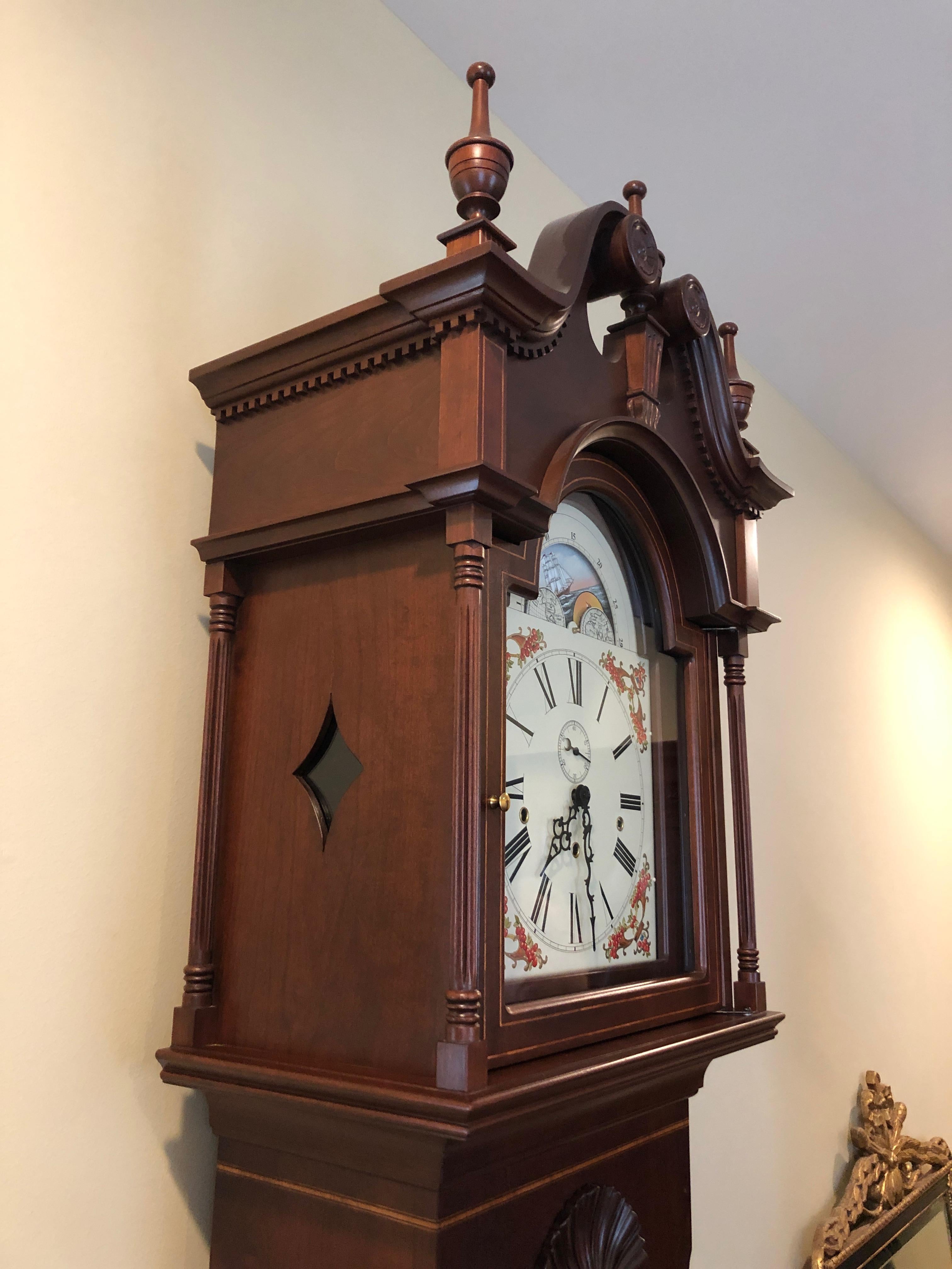 Magnificent Custom Cherry Longcase Clock 4