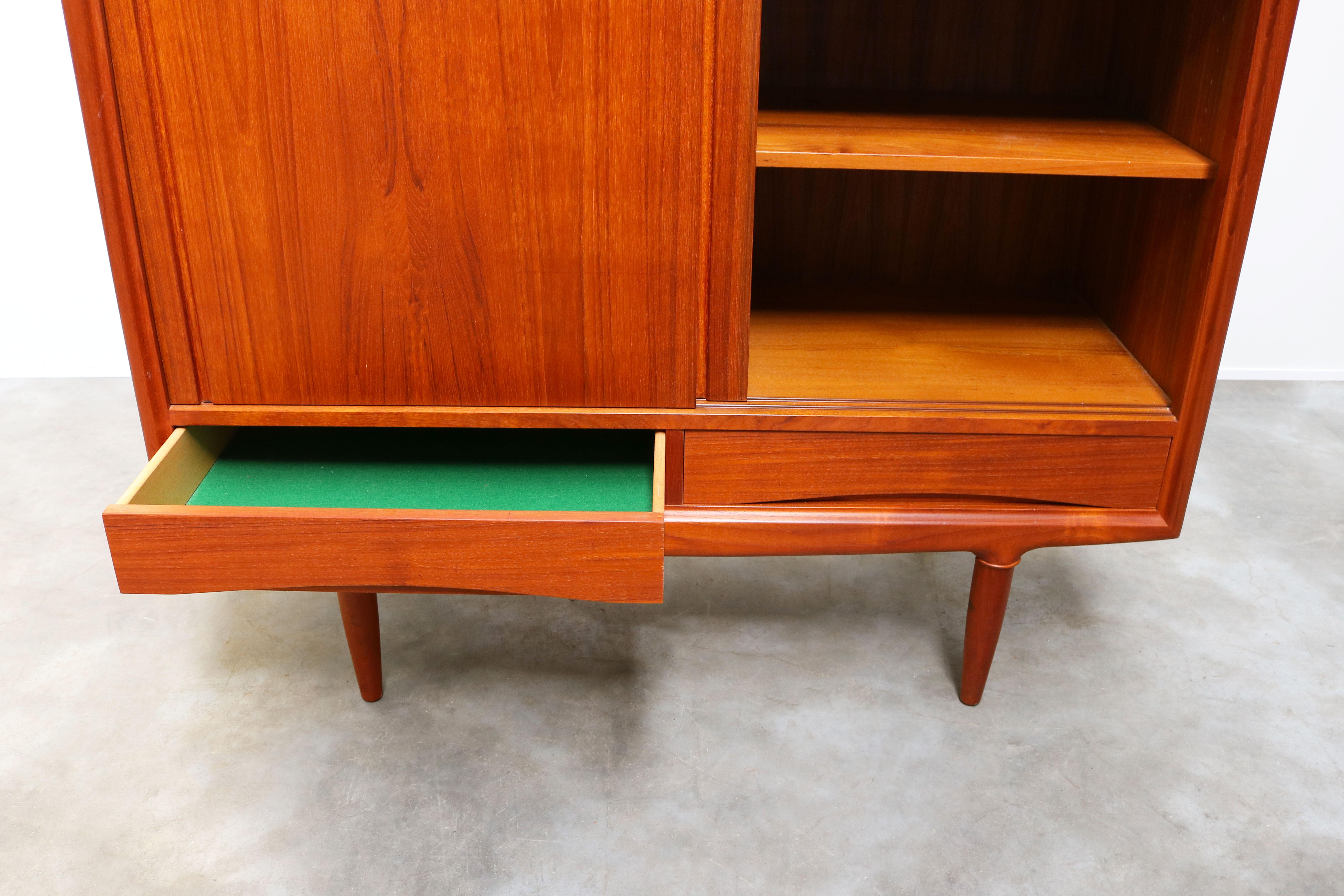 Magnificent Danish Highboard / Cabinet by Gunni Omann for Aco Mobler 1950s Teak  3
